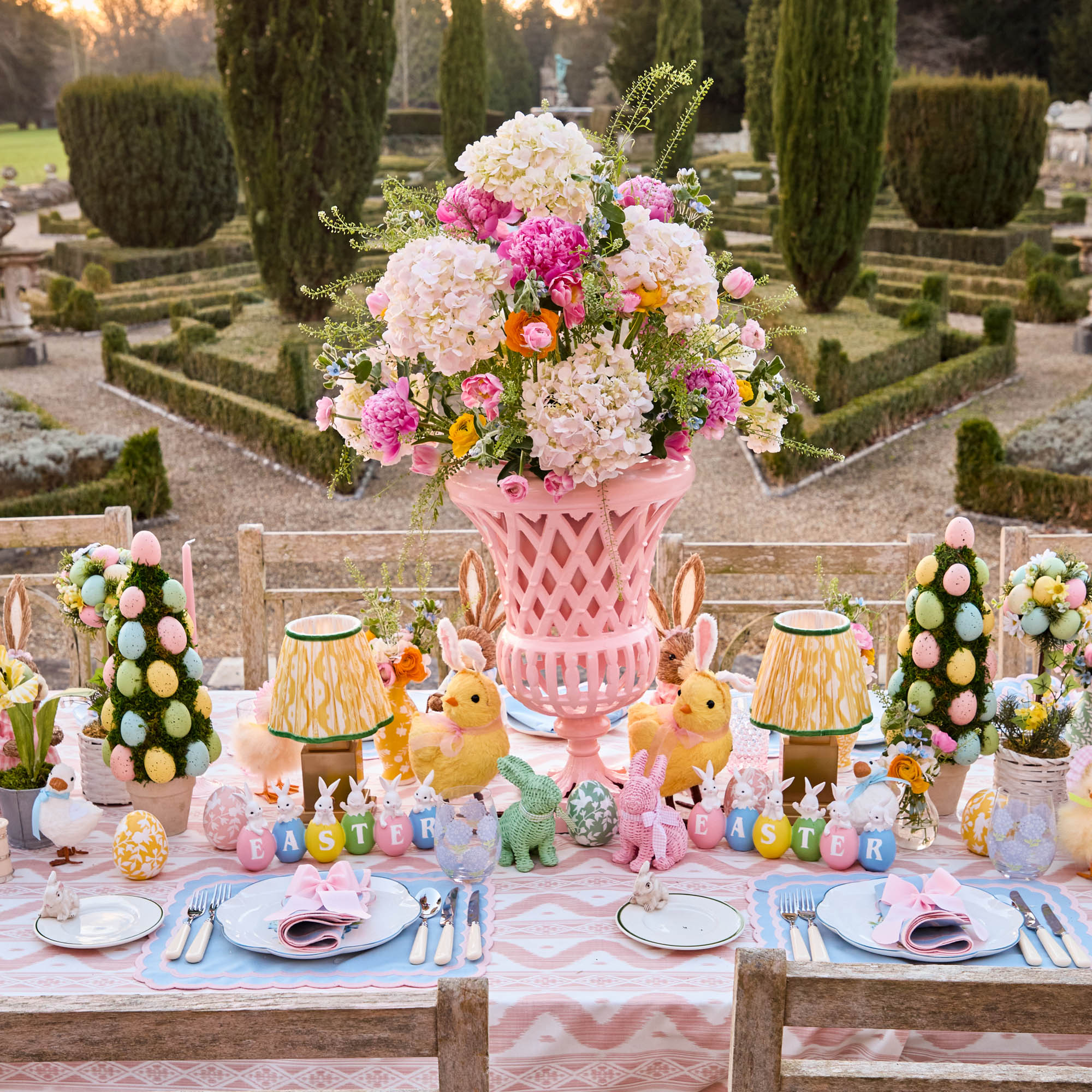 Potted Pastel Easter Egg Tree (Pair)