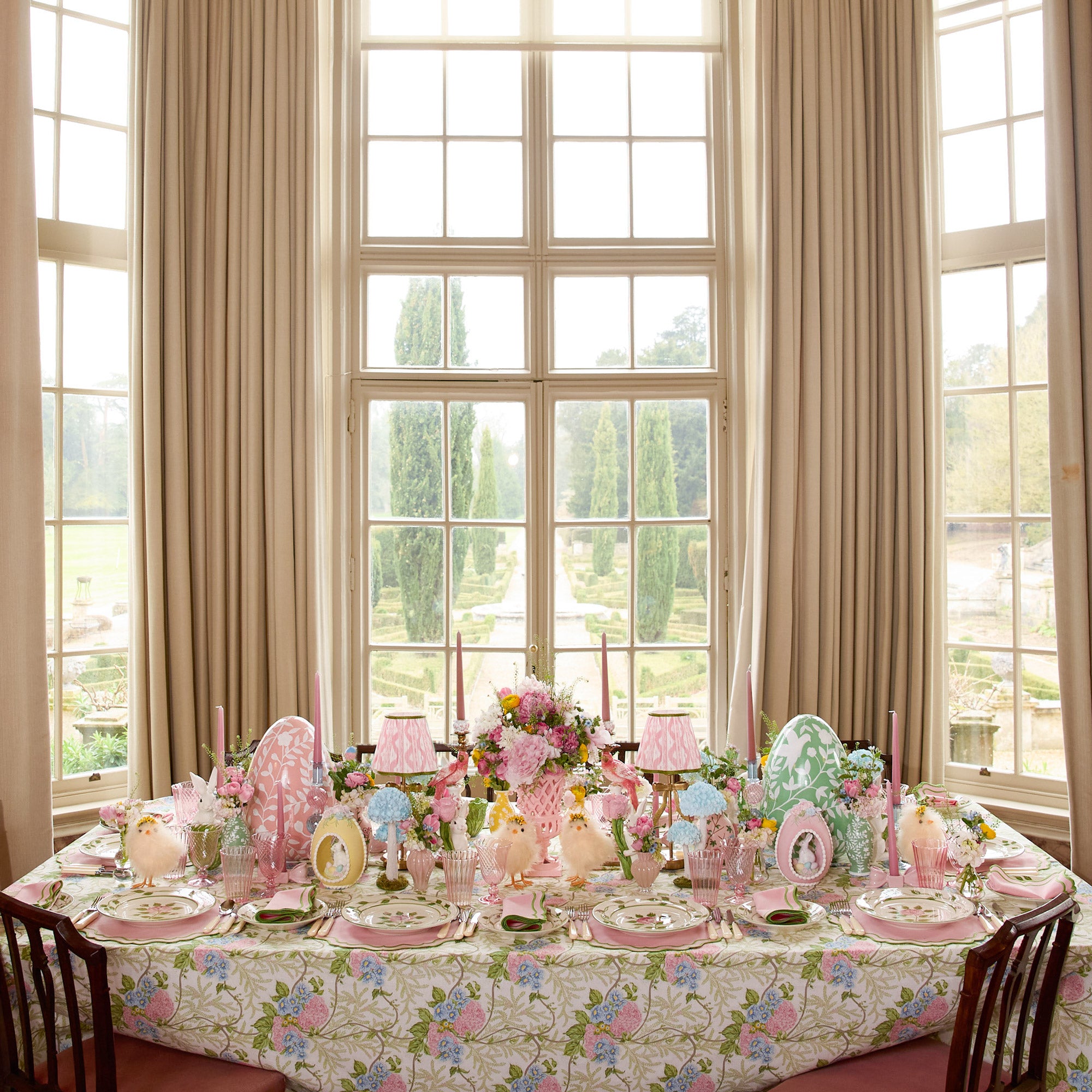 Katherine Pink & Green Placemats & Napkins (Set of 4)