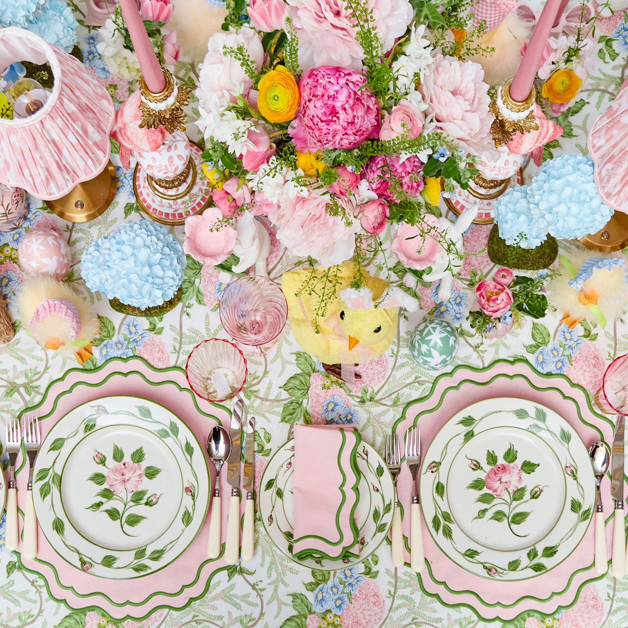 Katherine Pink & Green Napkins (Set of 4)