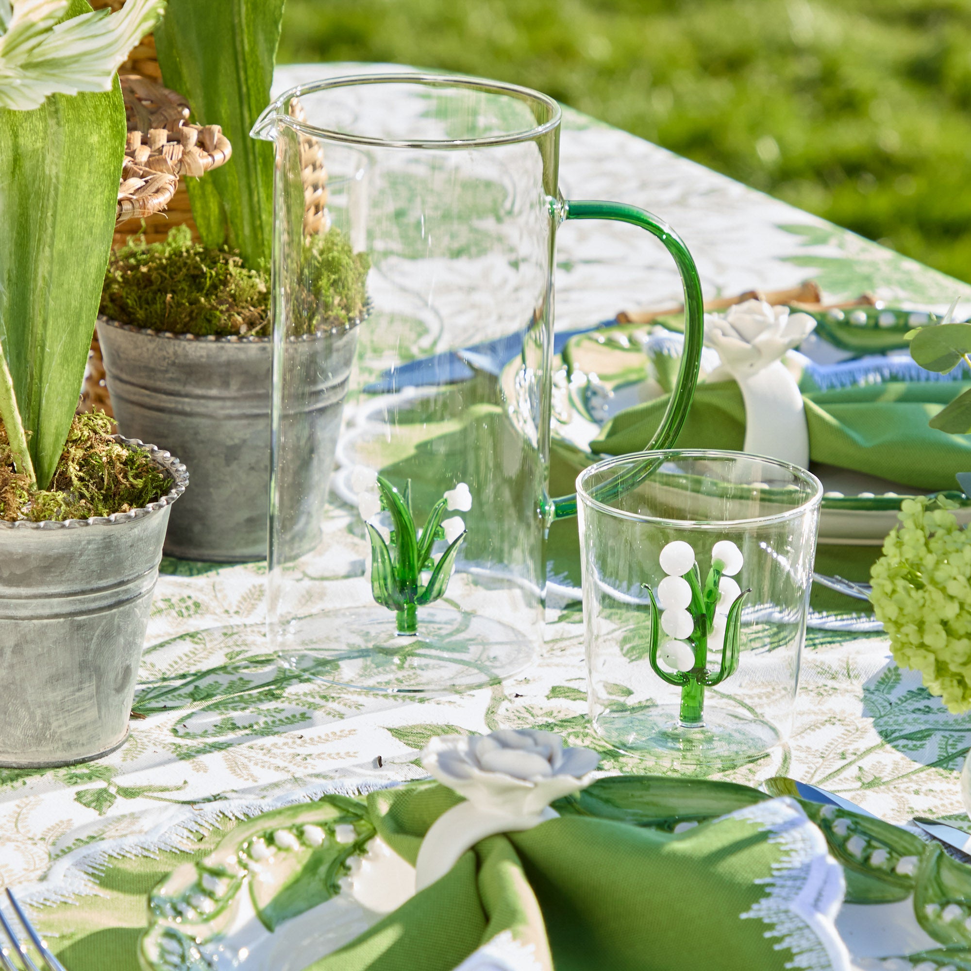 Lily of the Valley Jug & Glasses (Set of 4)