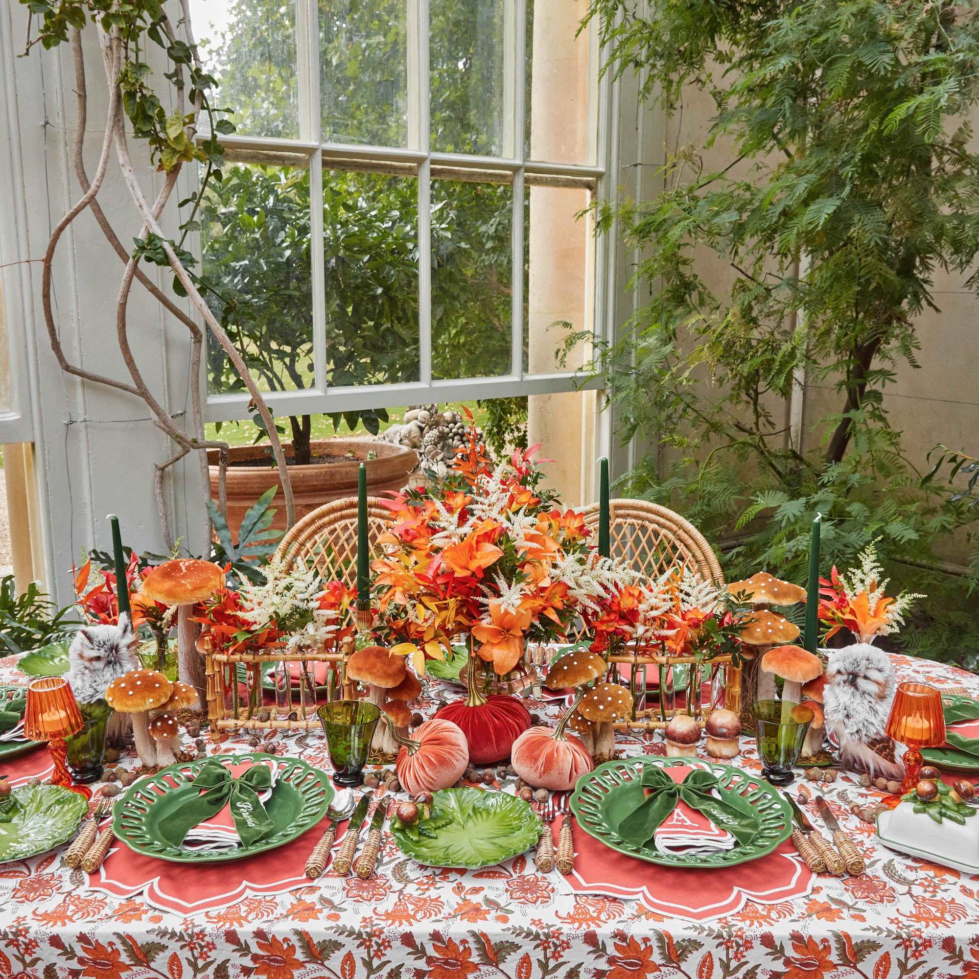 Set of charmingly crafted decorative acorns by Mrs. Alice.