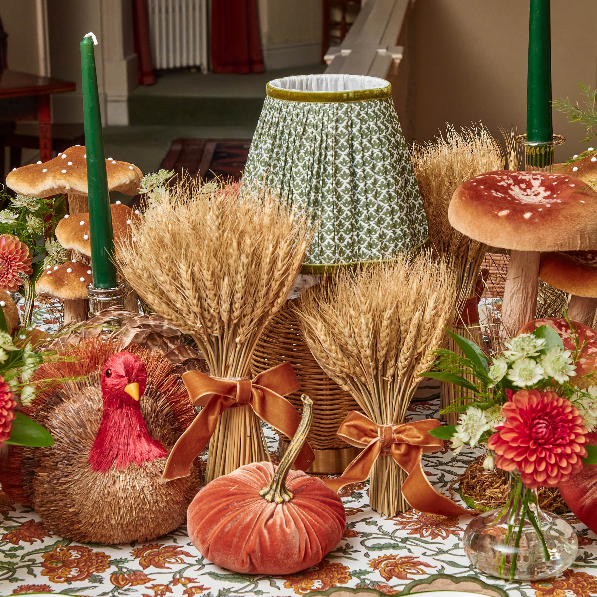 Ribboned Wheat Sheaf (Pair)