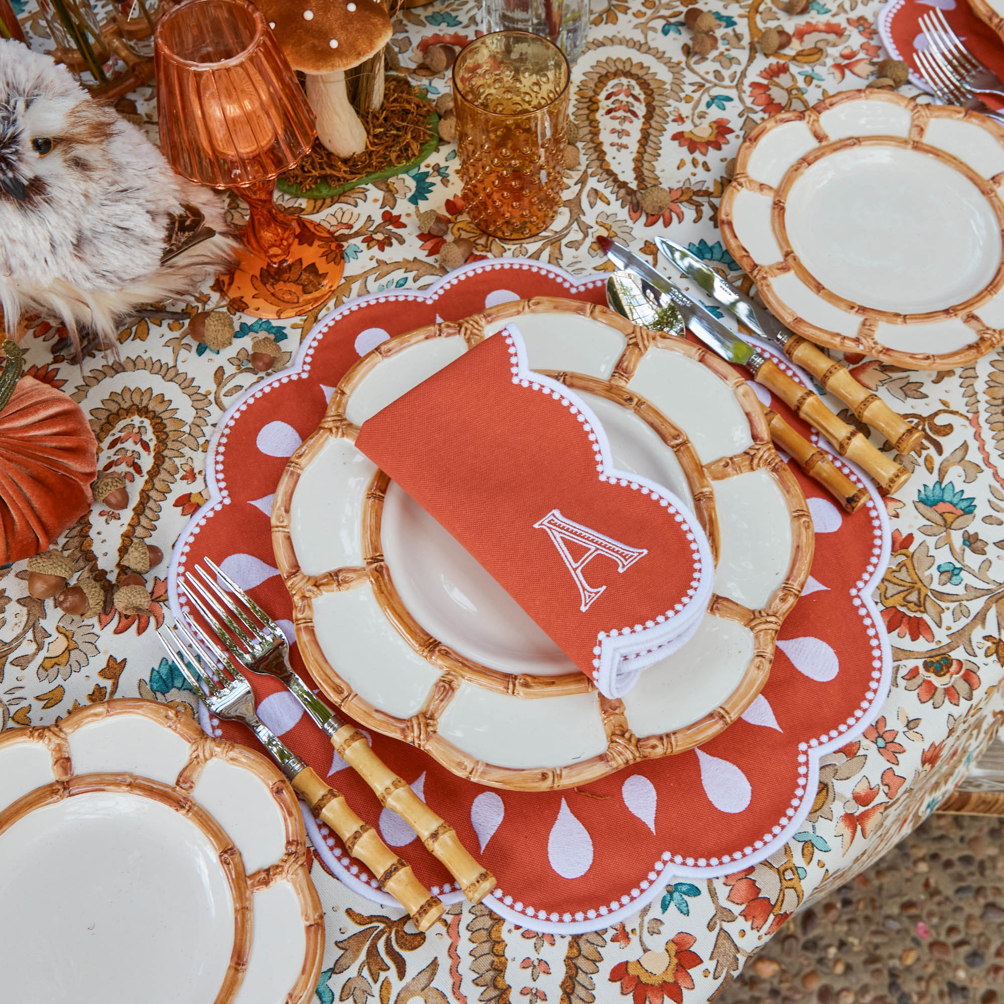 Bettina Burnt Orange Napkins (Set of 4)