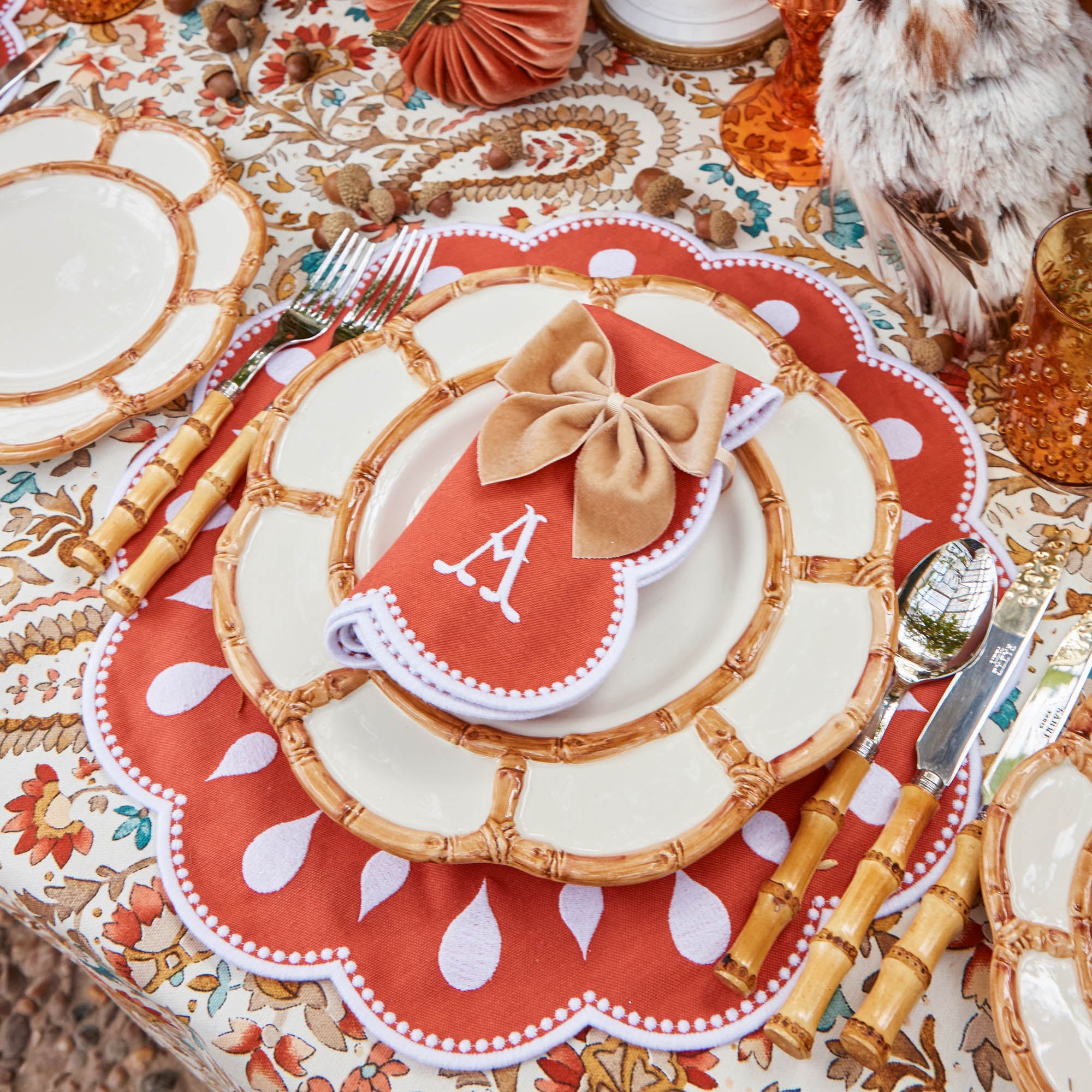 Bettina Burnt Orange Napkins (Set of 4)