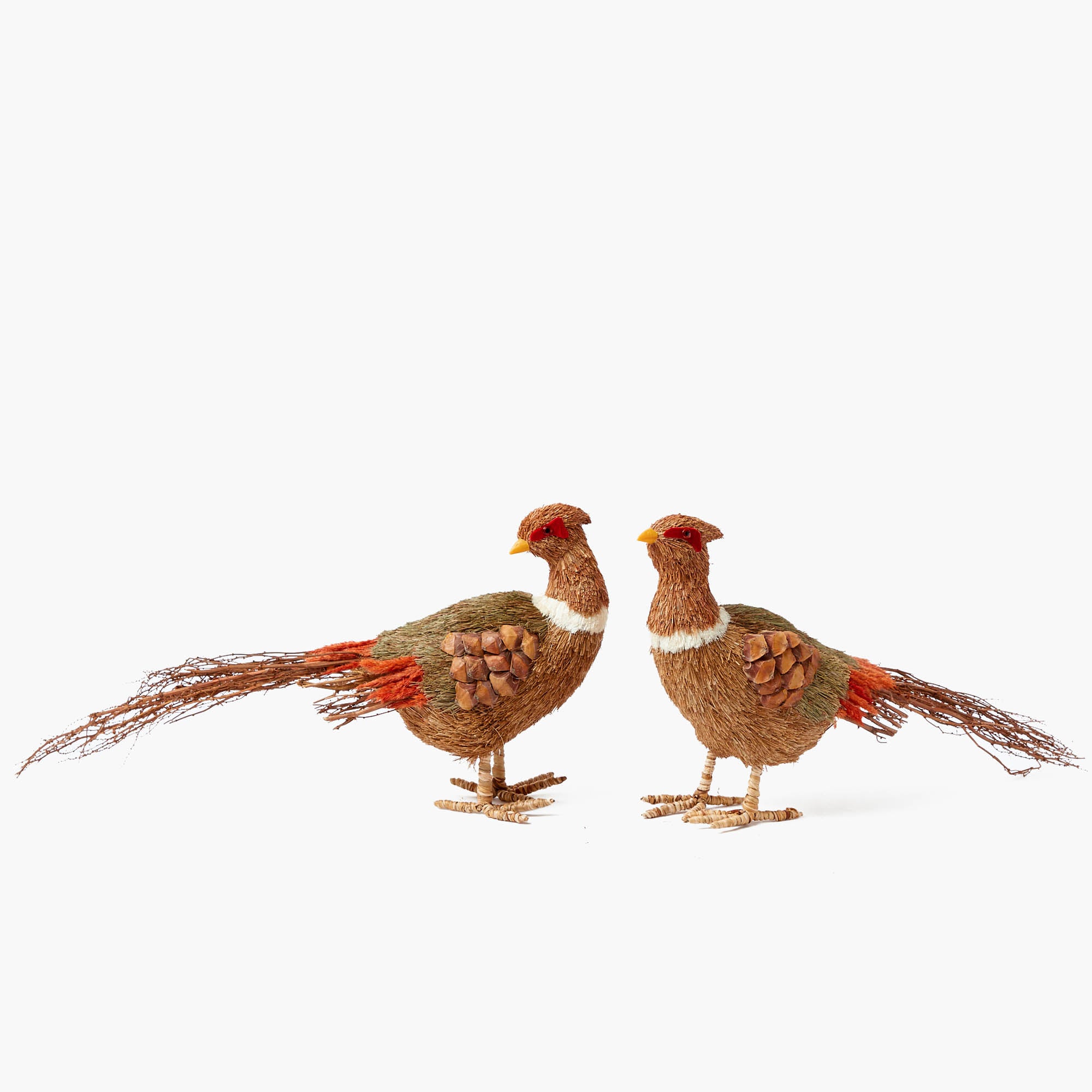 Decorative Raffia Pheasant (Pair)