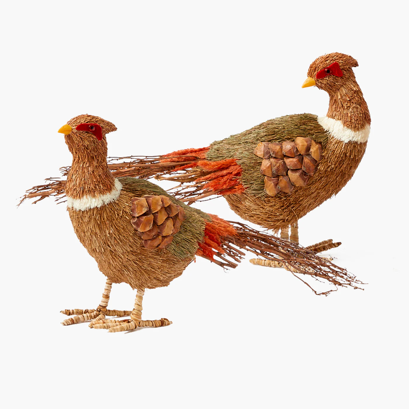 Decorative Raffia Pheasant (Pair)