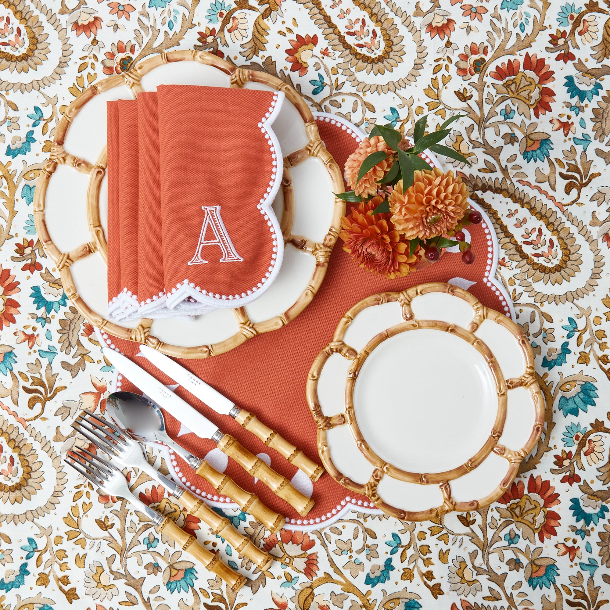 Bettina Burnt Orange Napkins (Set of 4)