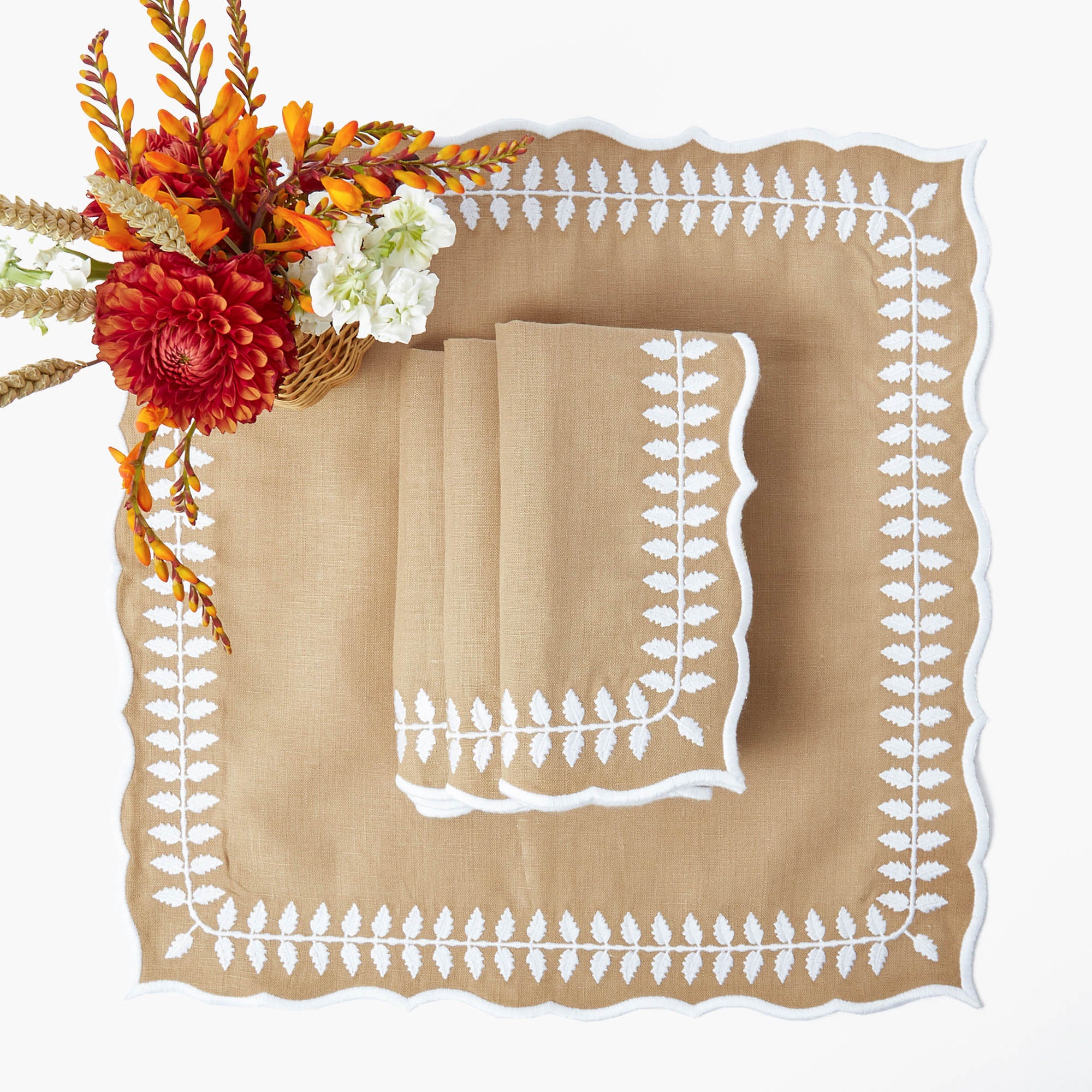 Natural Laurel Napkins (Set of 4)