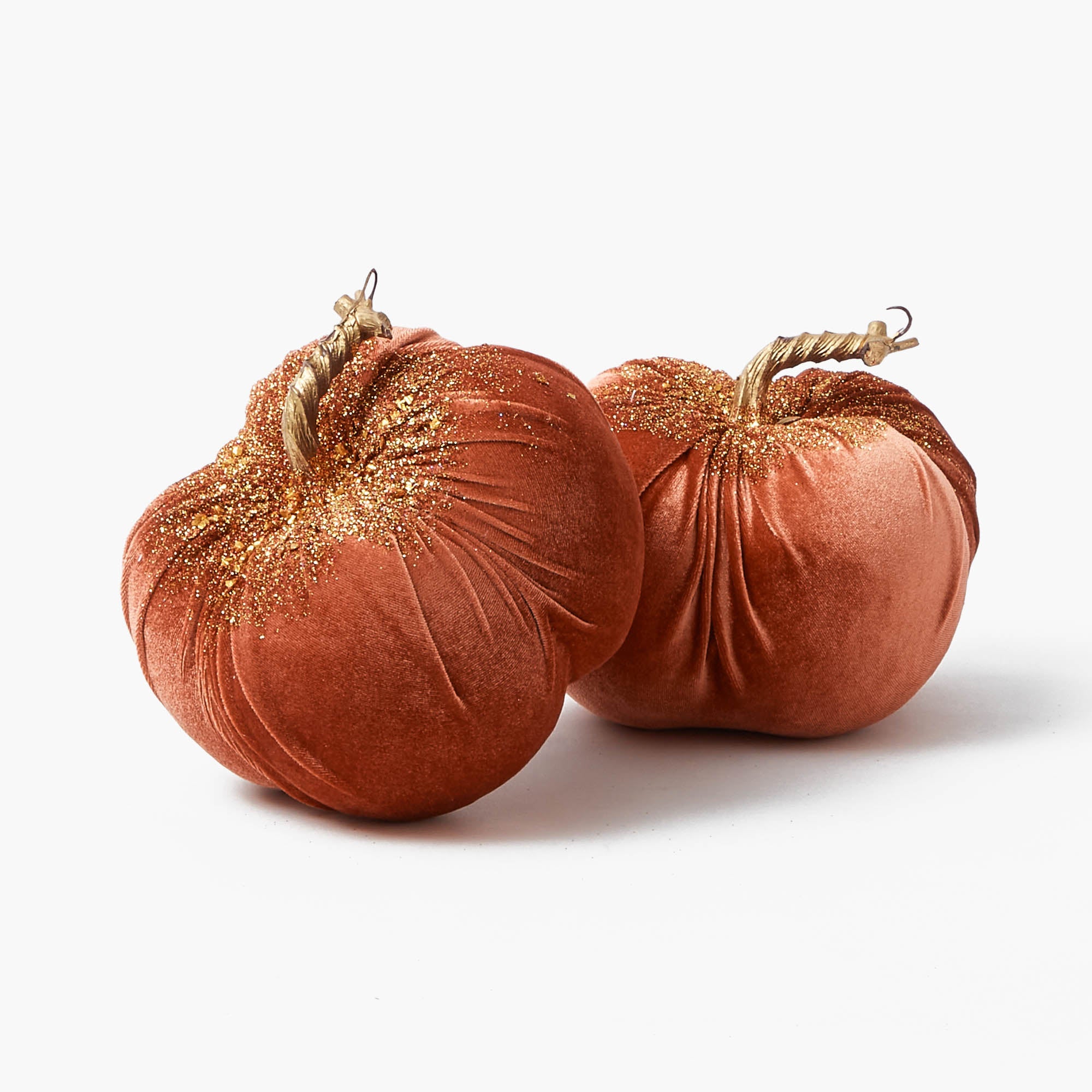 Orange Glitter Pumpkin (Pair)