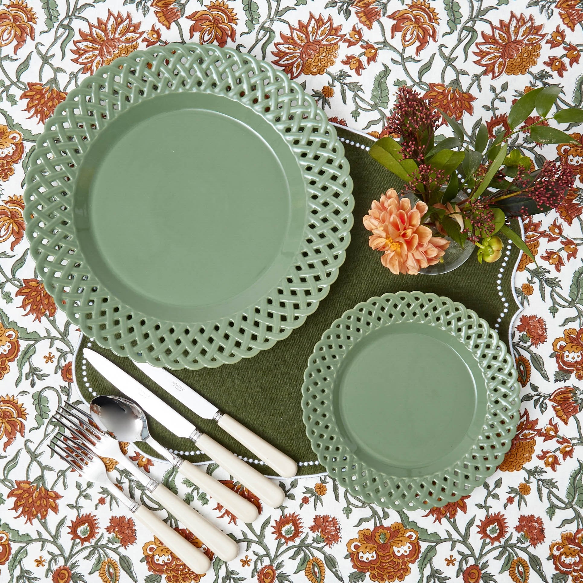 Basketweave dinnerware best sale