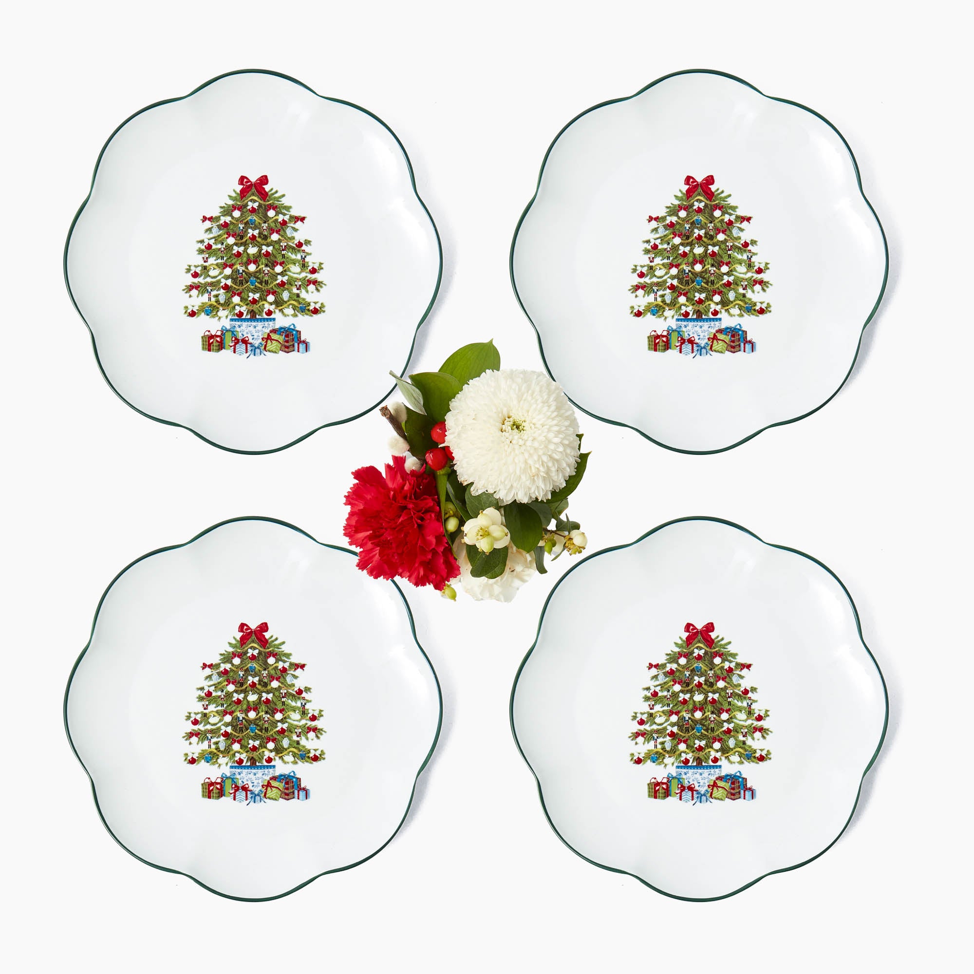 Mrs. Alice Christmas Tree Starter Plate (Set of 4)