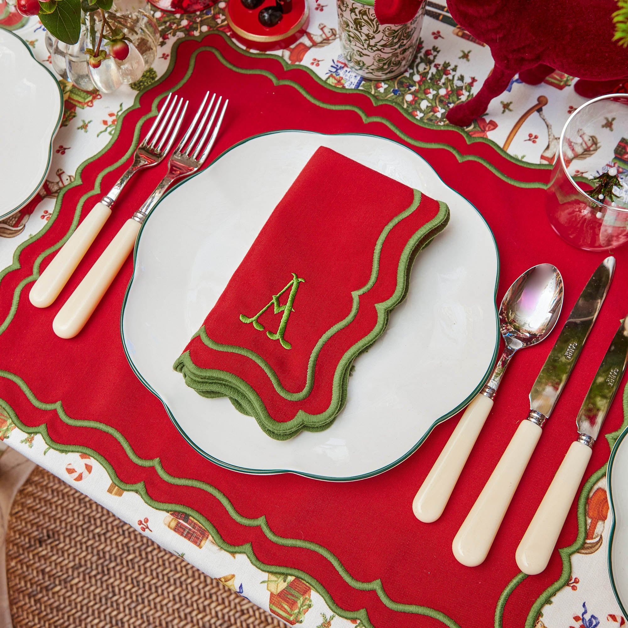 Katherine Red & Green Placemats (Set of 4)