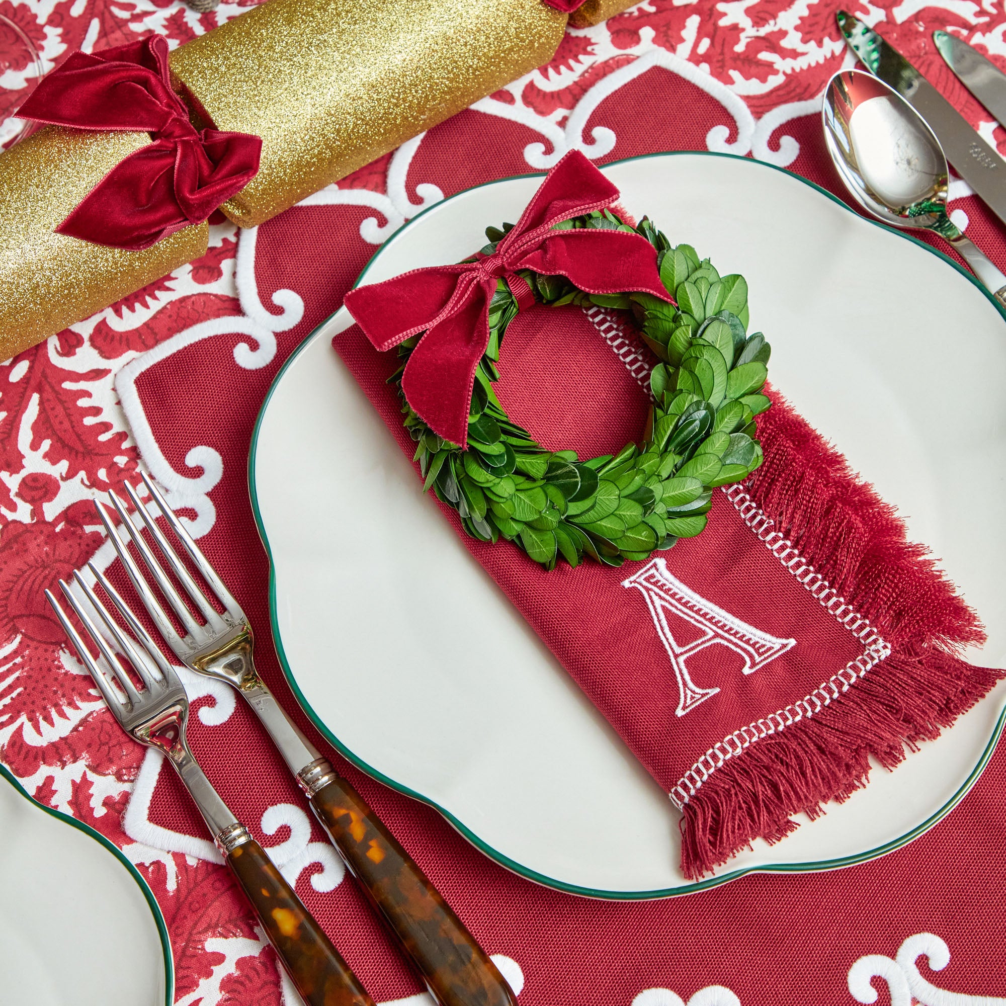 Red Berry White Linen Napkins (Set of 4) – Mrs. Alice