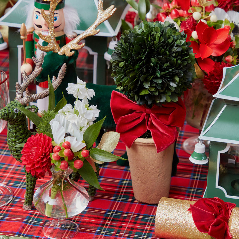 Seasonal Holiday Tree Gift Wrap Pom-Pom Ribbon 108 Long 