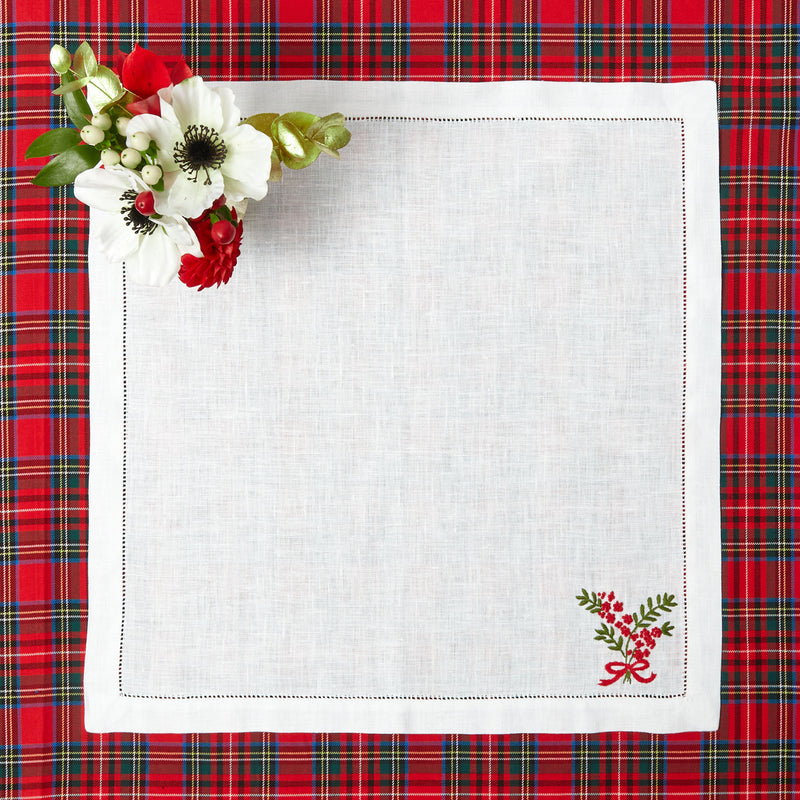 Red Berry White Linen Placemats (Set of 4) – Mrs. Alice