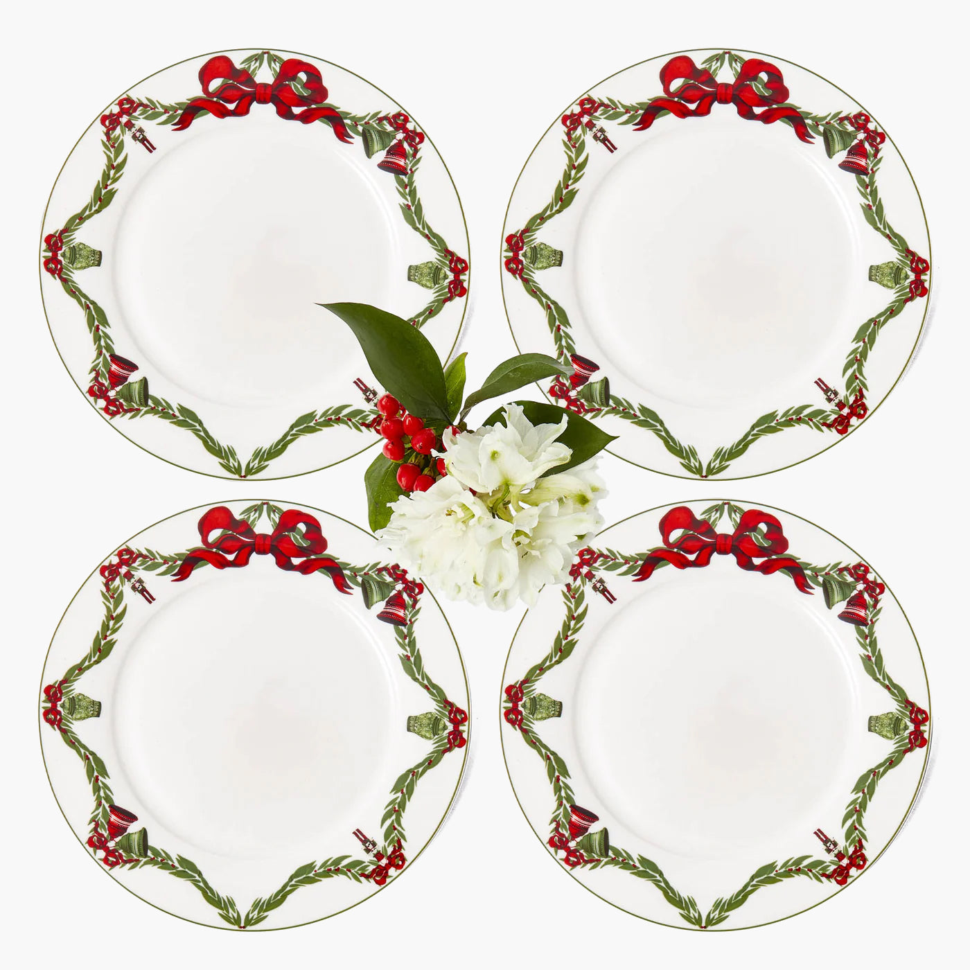 Christmas Garland Dinner Plate (Set of 4)