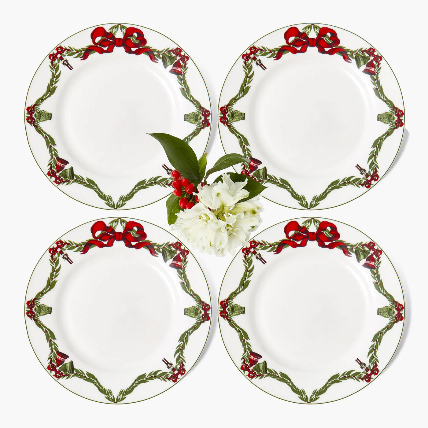 Christmas Garland Starter Plate (Set of 4)