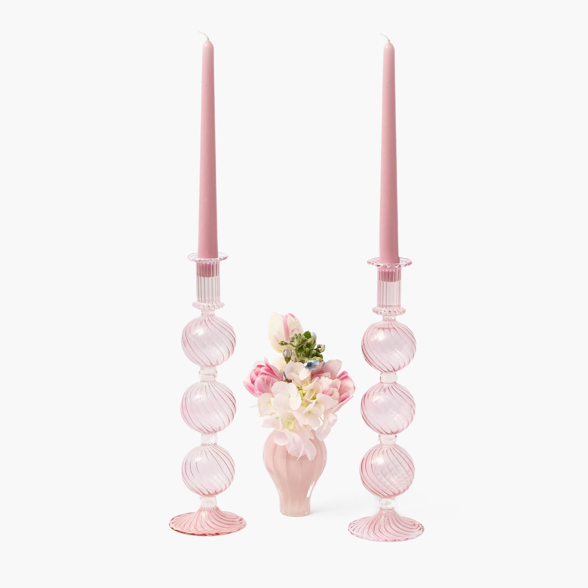 Camille Peony Candle Holder (Pair)