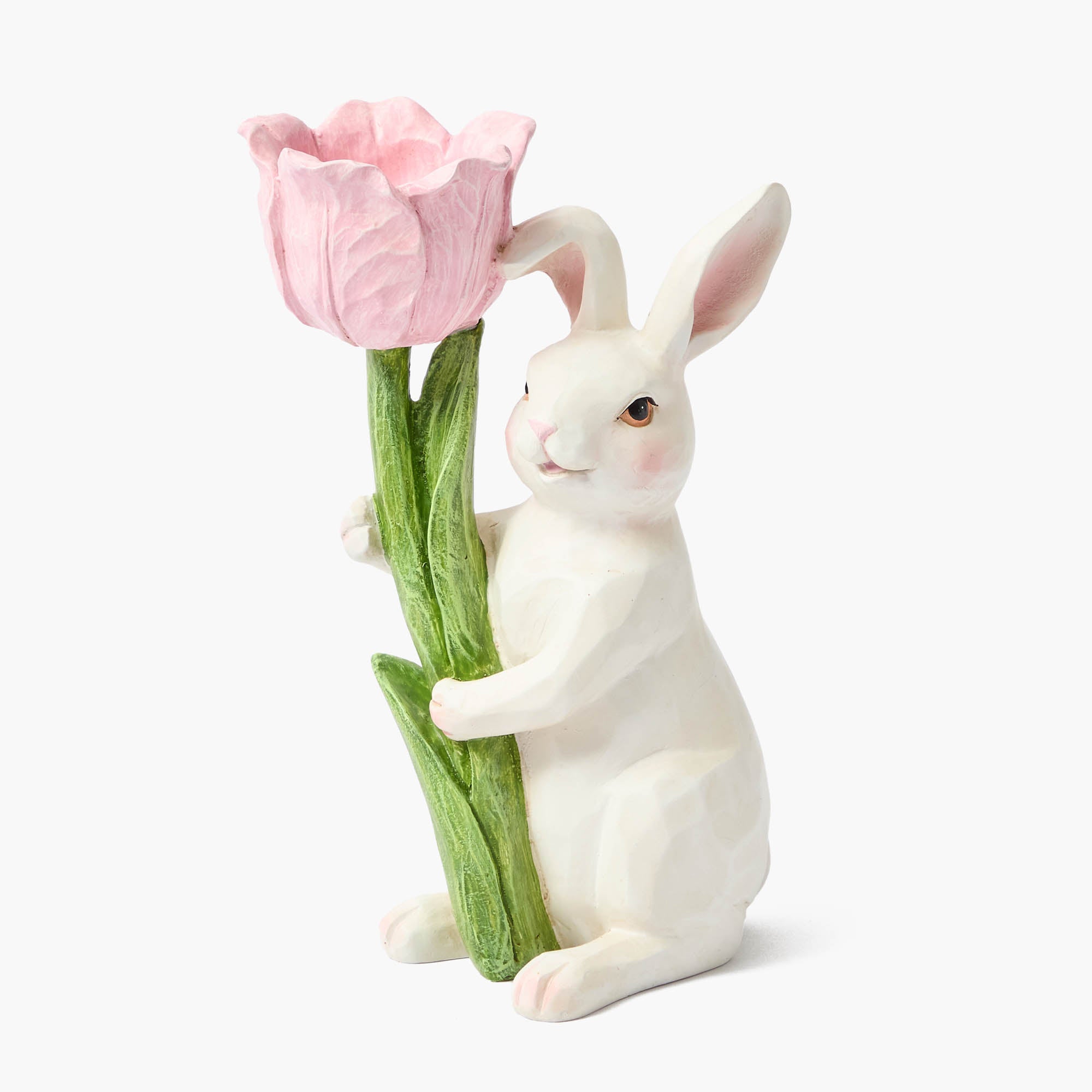 Bunny with Pink Tulip (Pair)