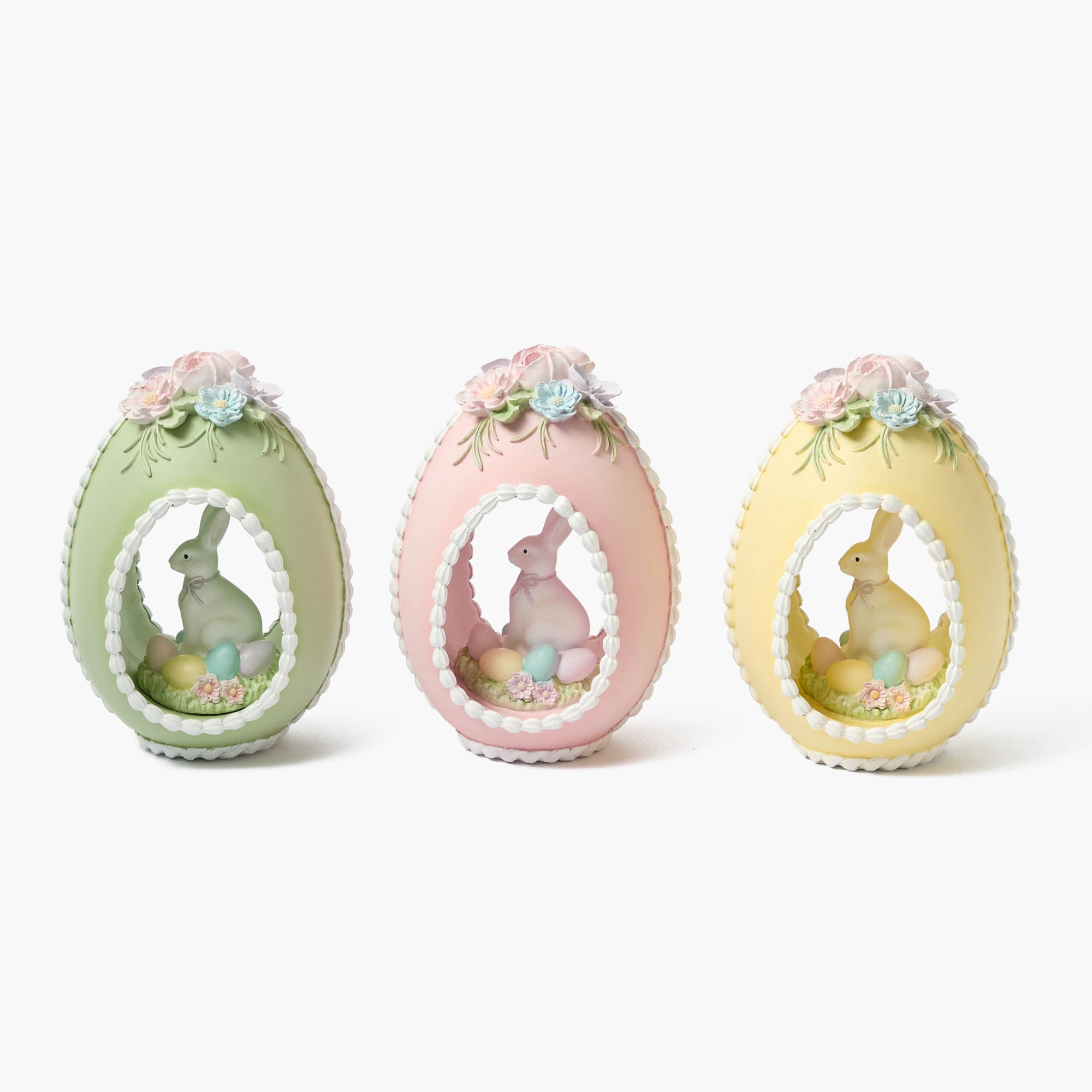 Pastel Bunny in Egg (Set of 3)