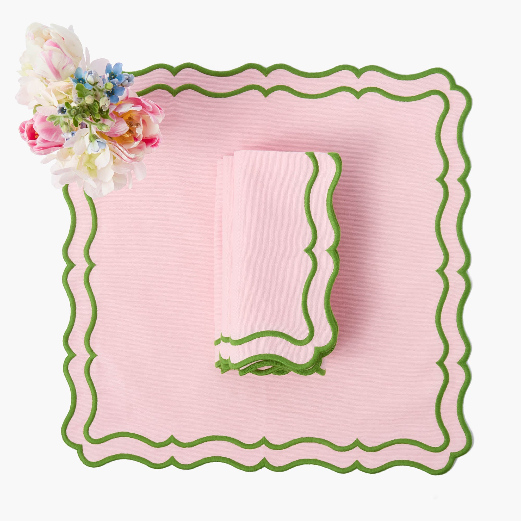 Katherine Pink & Green Napkins (Set of 4)