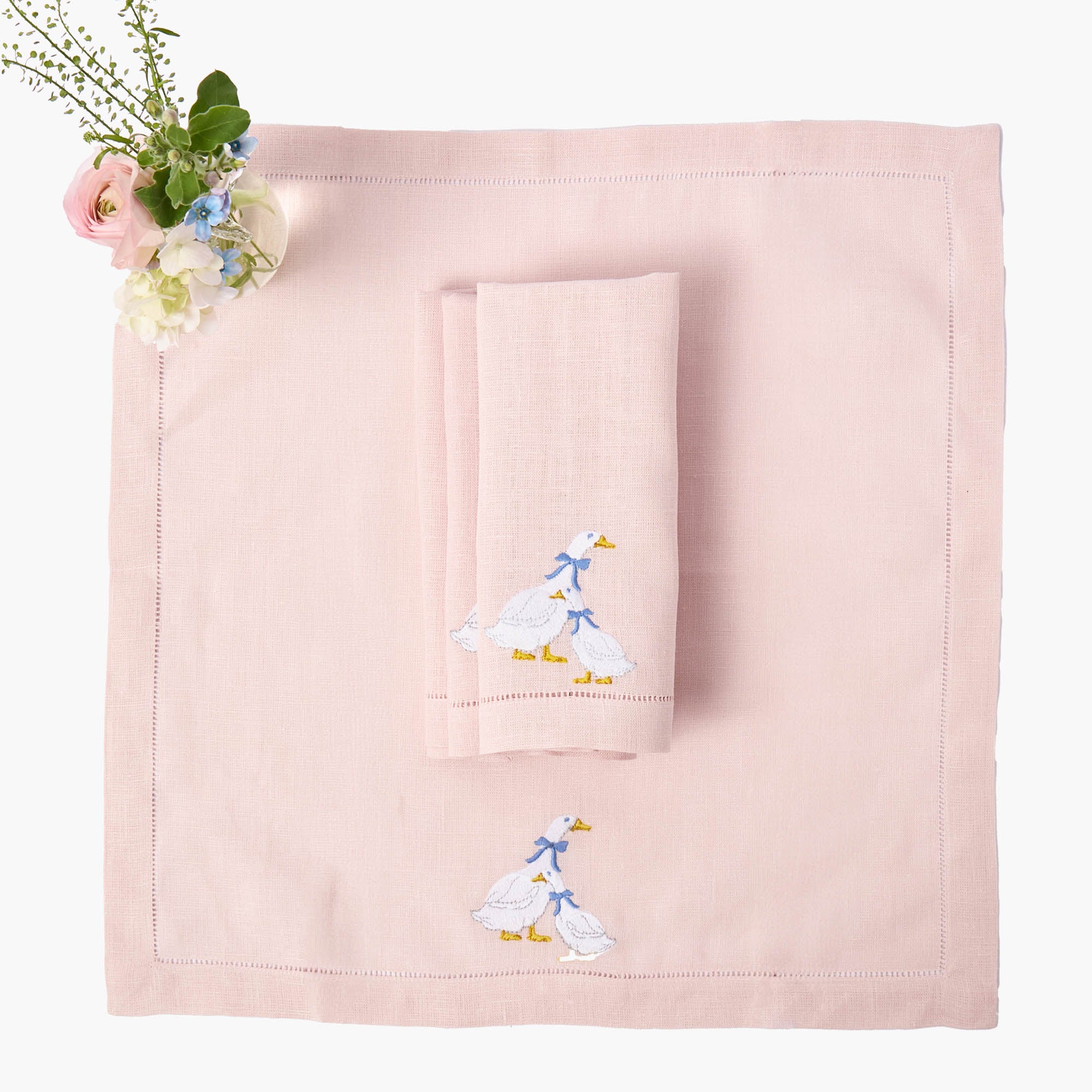 Lucy Goose Pink Linen Napkins (Set of 4)