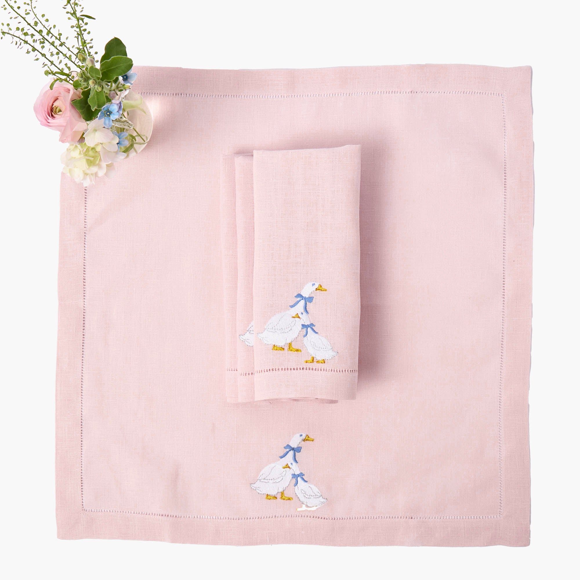 Eloise Pink & Blue Placemats & Lucy Goose Napkins (Set of 4)