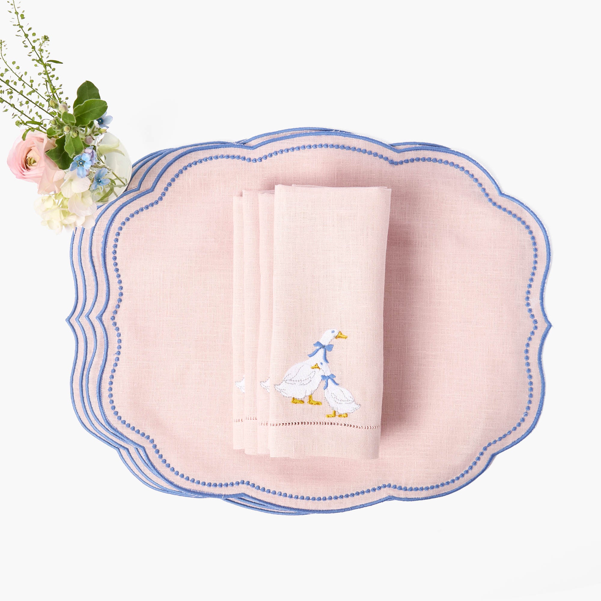 Lucy Goose Pink Linen Napkins (Set of 4)