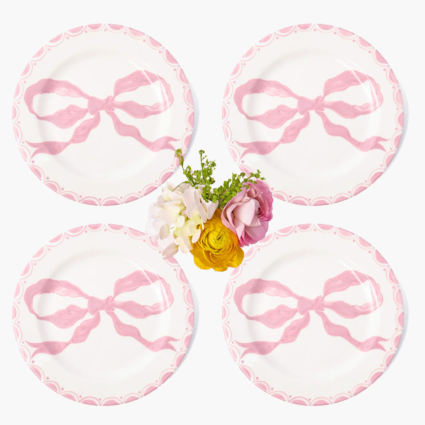 Marilyn Pink Bow Dinner Plates (Set of 4)