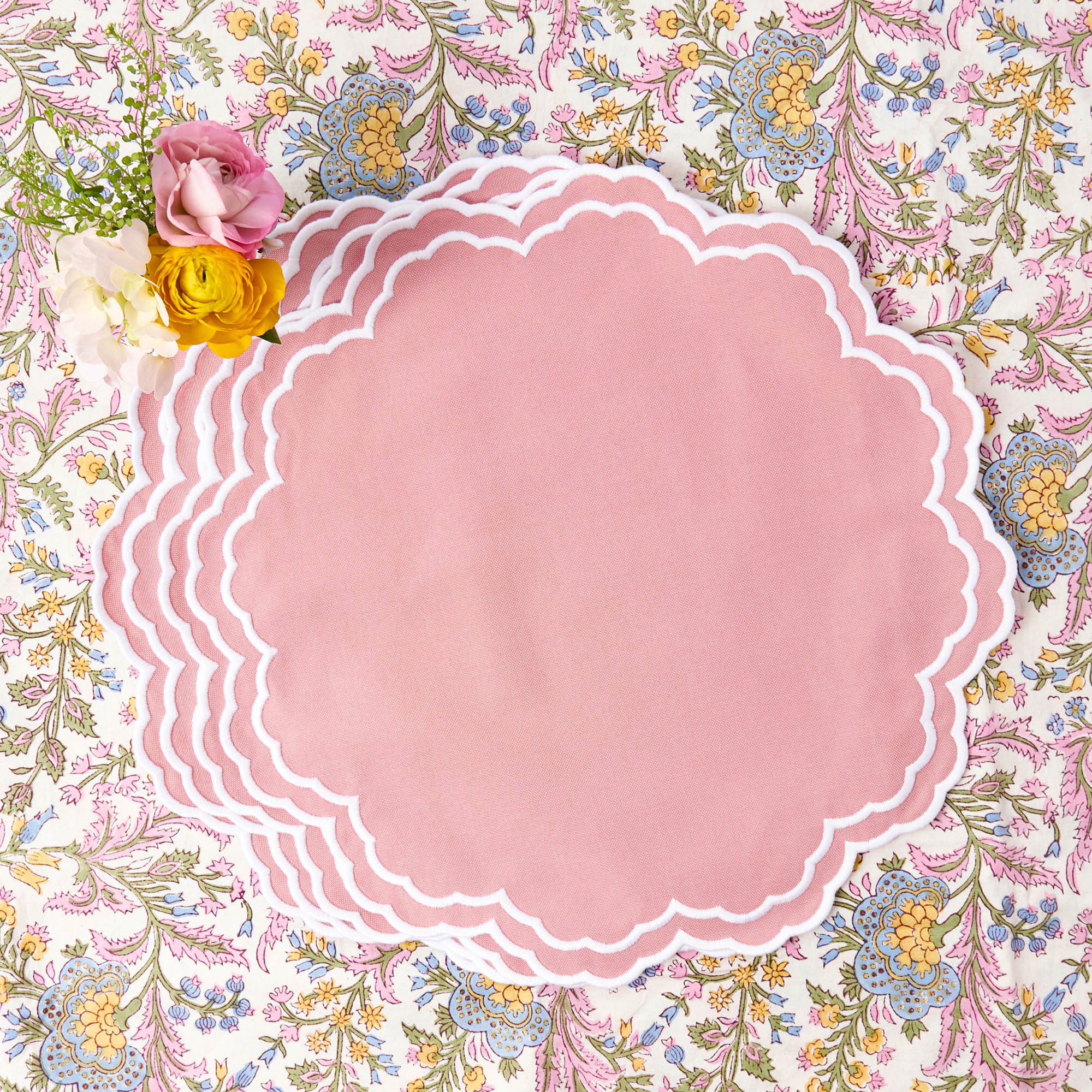 Allegra Pink Placemats (Set of 4)