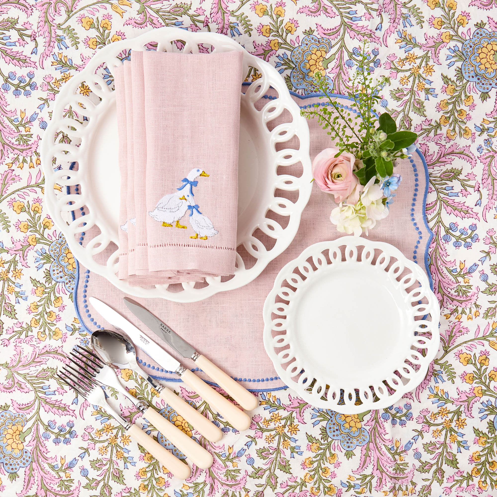 Lucy Goose Pink Linen Napkins (Set of 4)