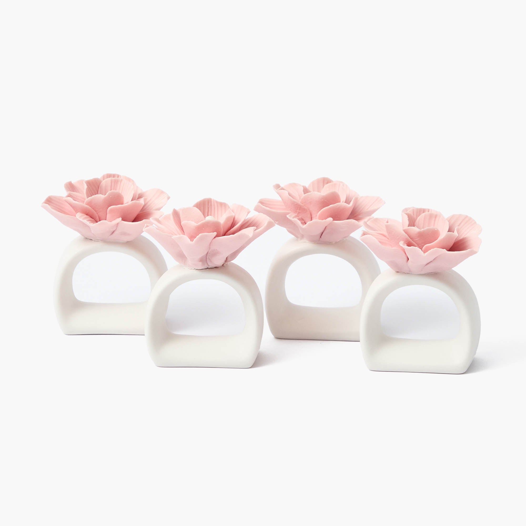 Petal Pink Fiore Napkin Rings (Set of 4)