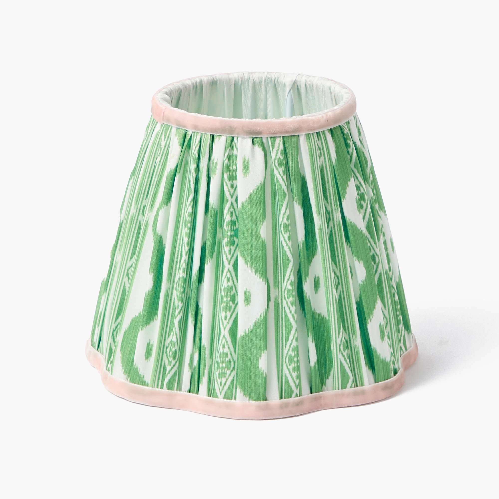 Marilyn Bow Rechargeable Lamp with Green & Pink Ikat Shade (18cm)