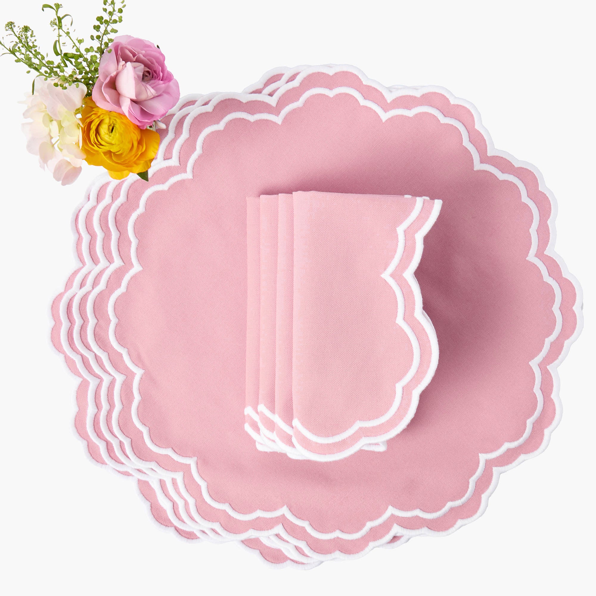 Allegra Pink Placemats (Set of 4)