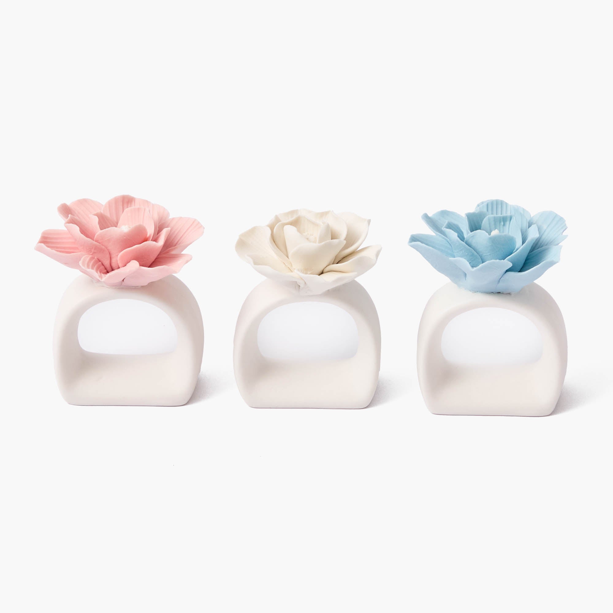 Petal Pink Fiore Napkin Rings (Set of 4)