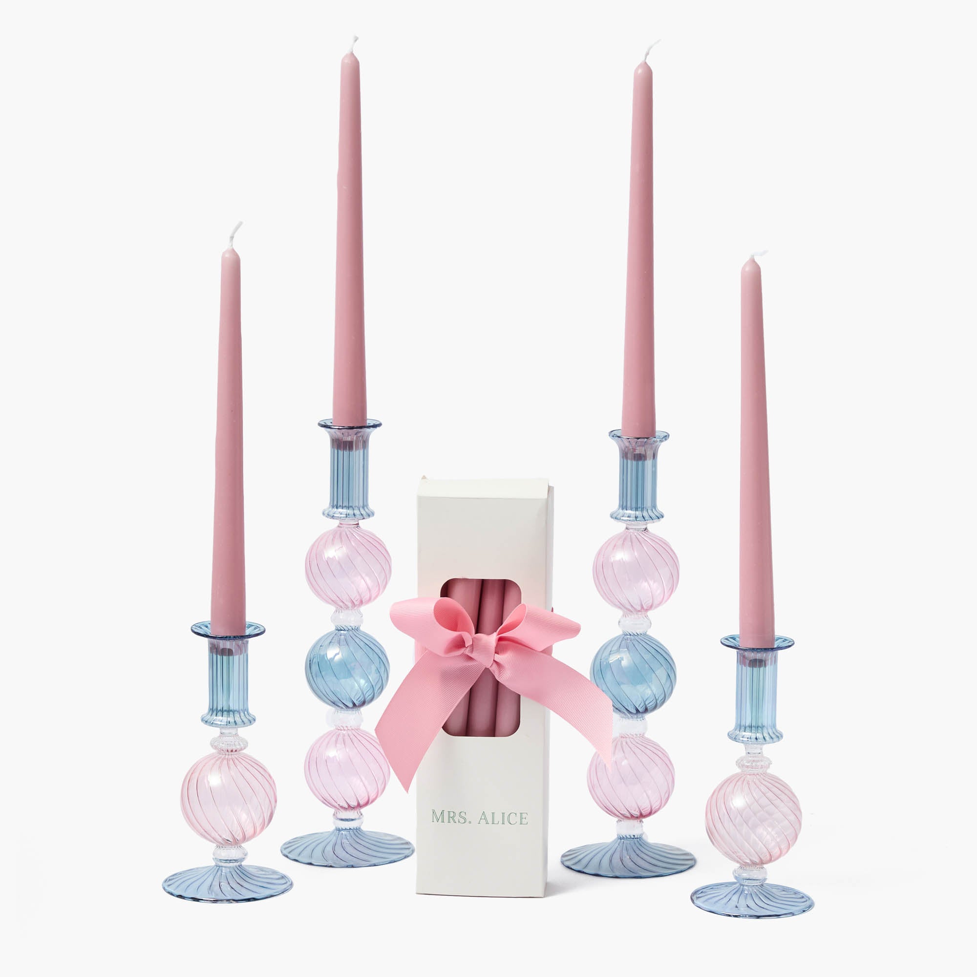 Pink Candles (Set of 8)