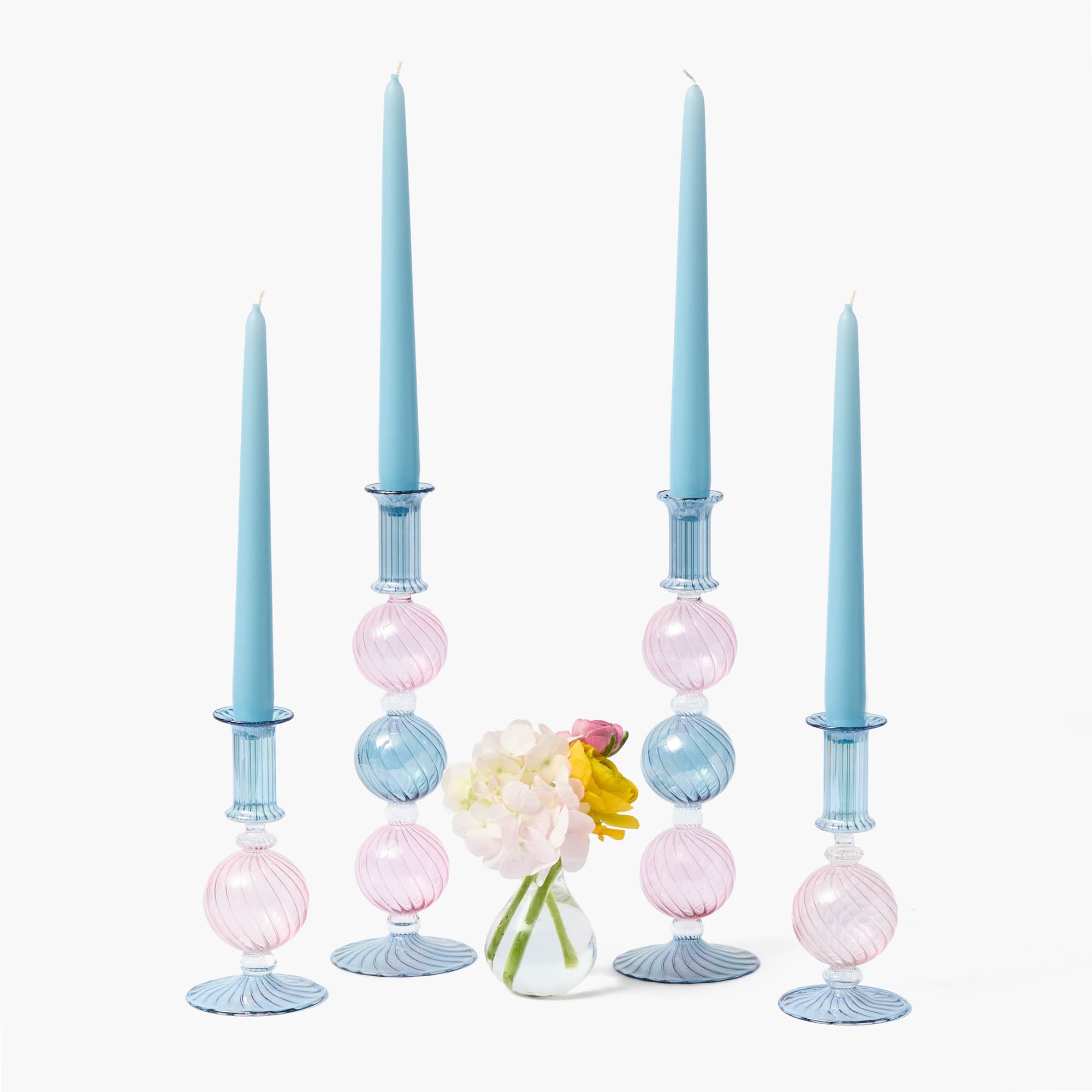 Soft Blue Candles (Set of 8)