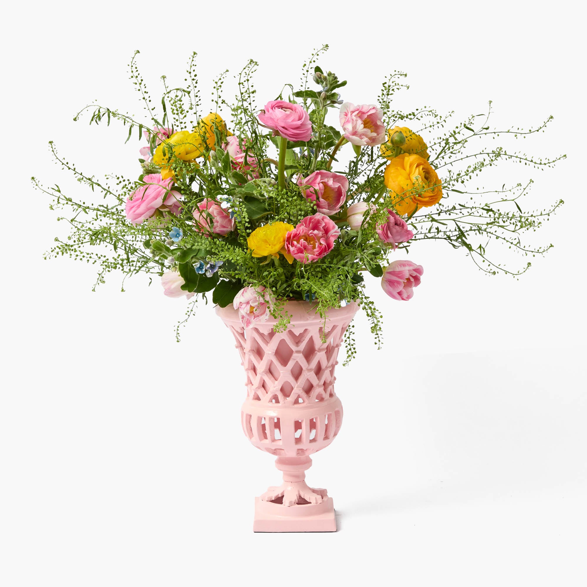 Small Adelaide Pink Lattice Urn