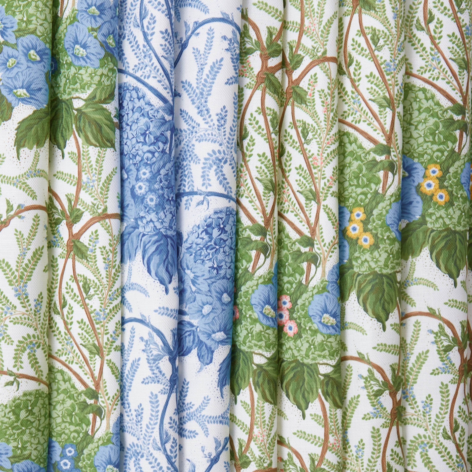 Green & Blue Lady Isabella's Garden Fabric