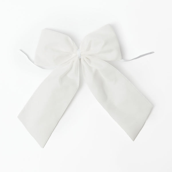 White Velvet Bow Neutral Color Bow Oversized Bow Fall 