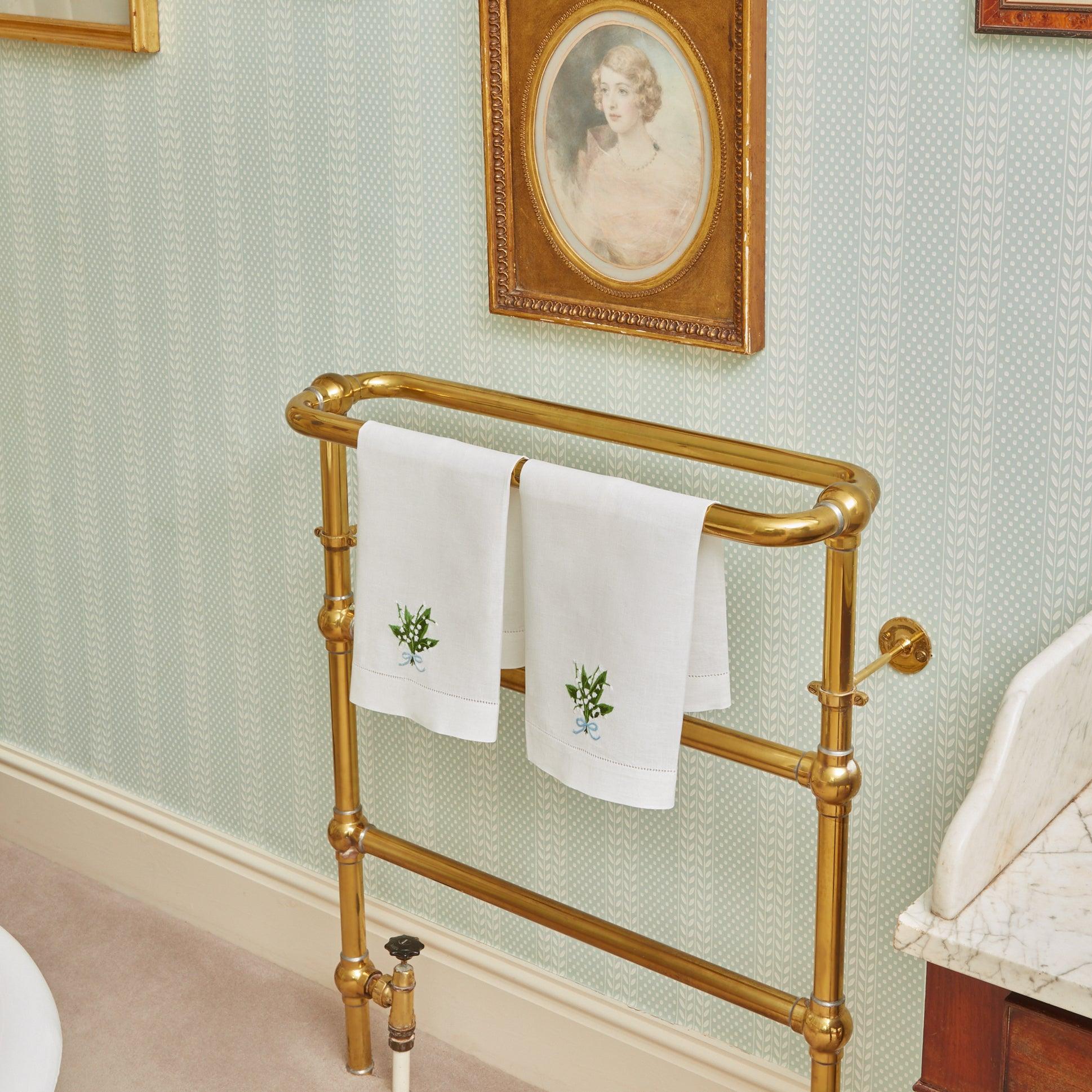 Set of 2 Gold Linen Hand Towels Francesca - LinenMe