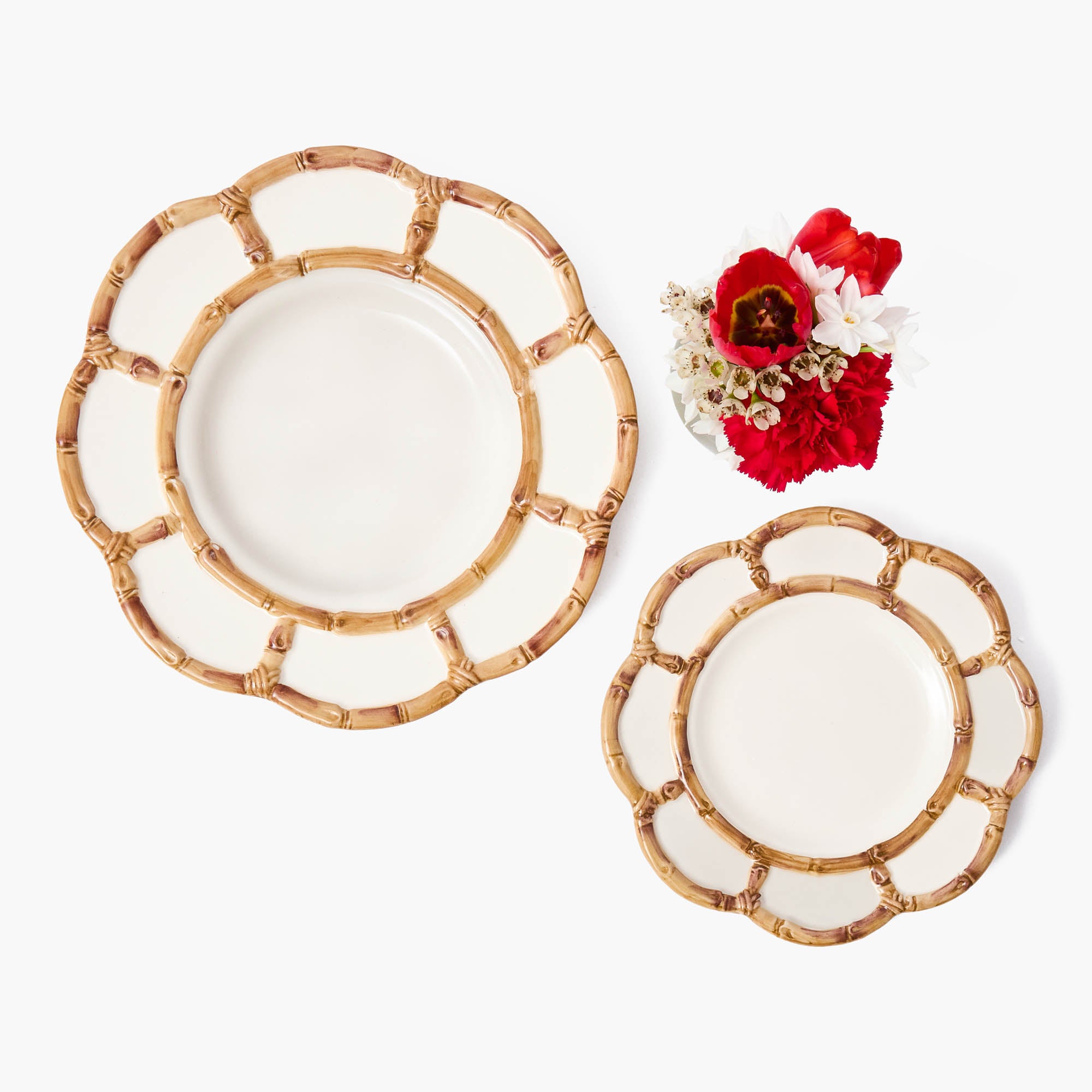 Petal Bamboo Ceramic Starter Plate