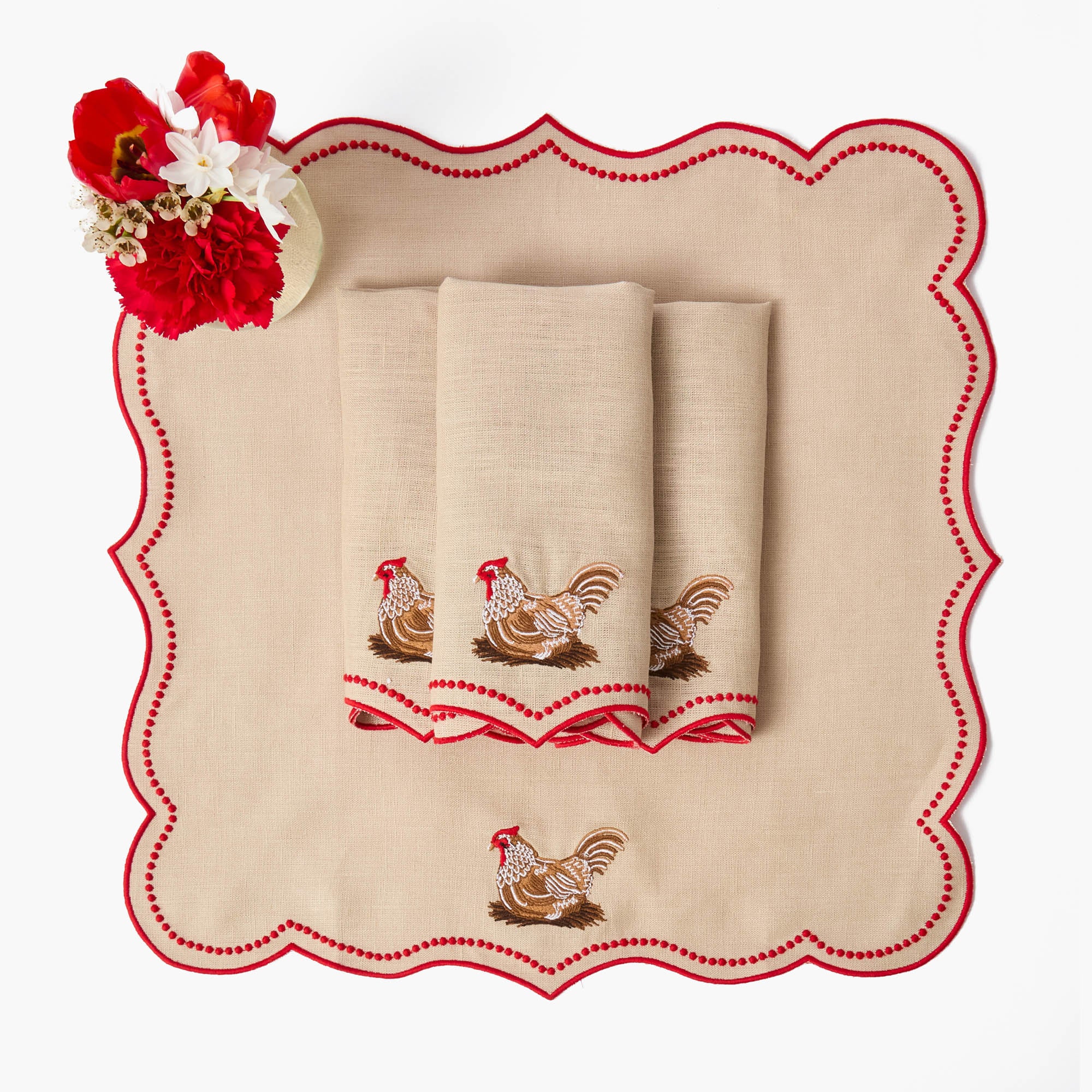 Henrietta Hen Linen Napkins (Set of 4)