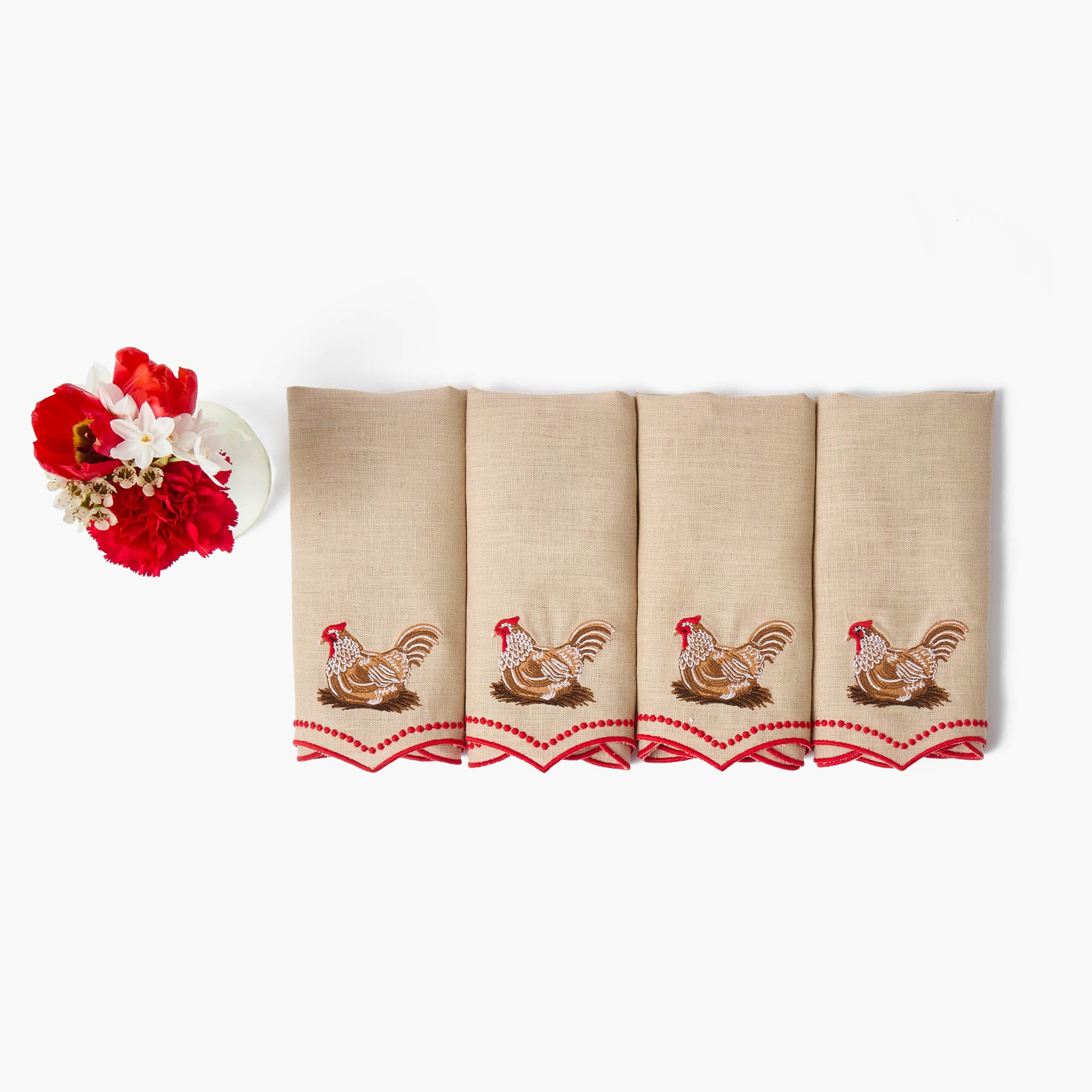 Henrietta Hen Linen Napkins (Set of 4)