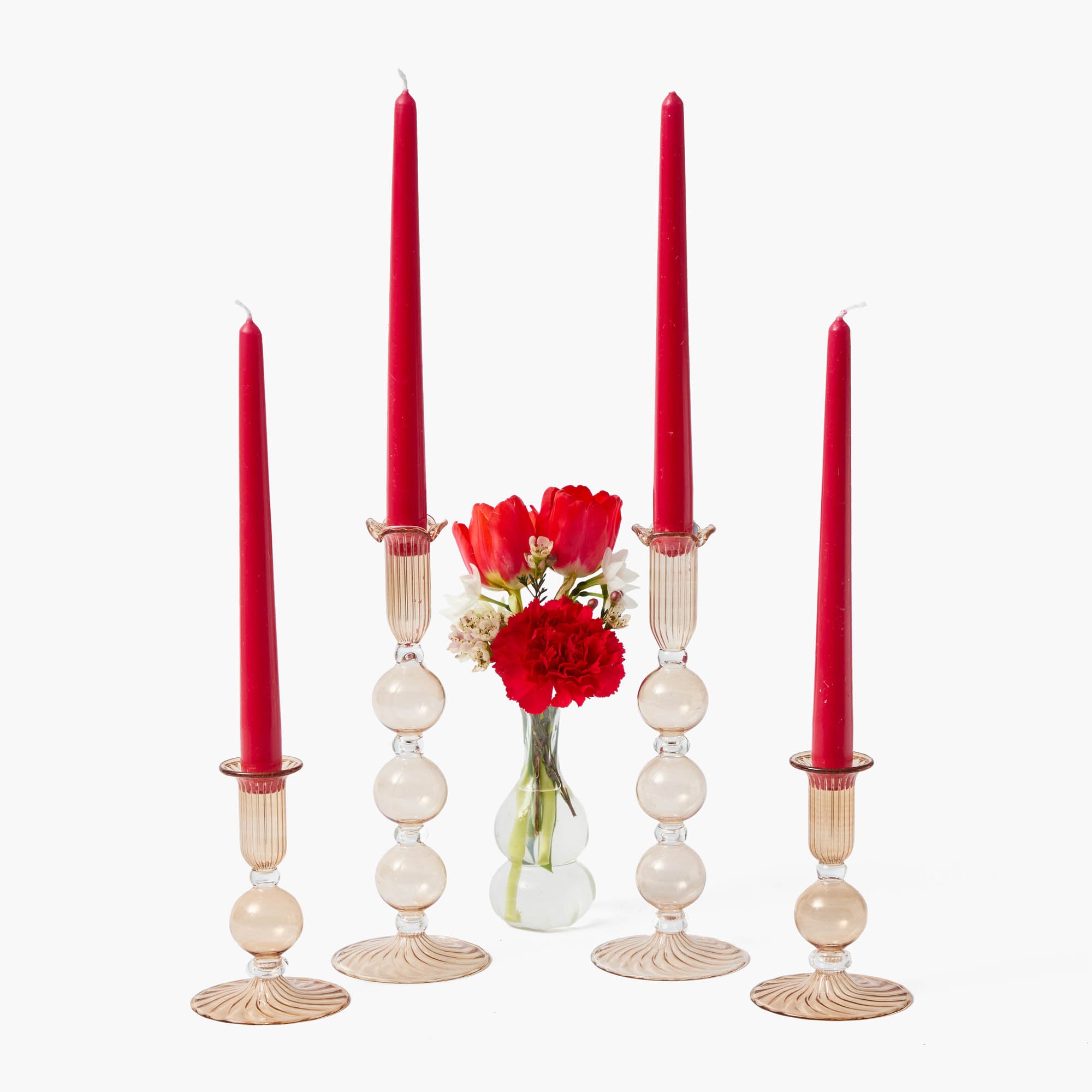 Berry Red Candles (Set of 8)