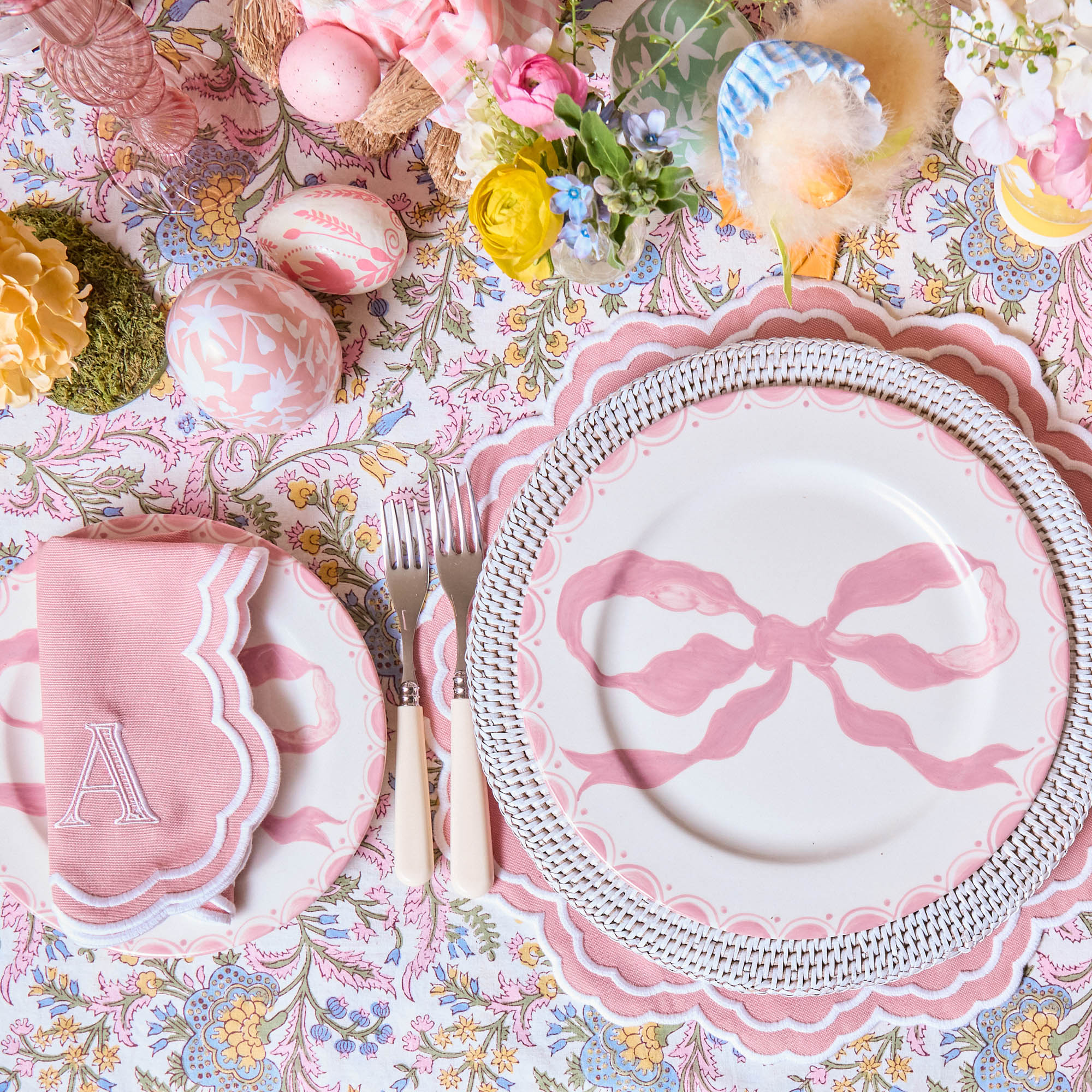 Marilyn Pink Bow Dinner Plates (Set of 4)