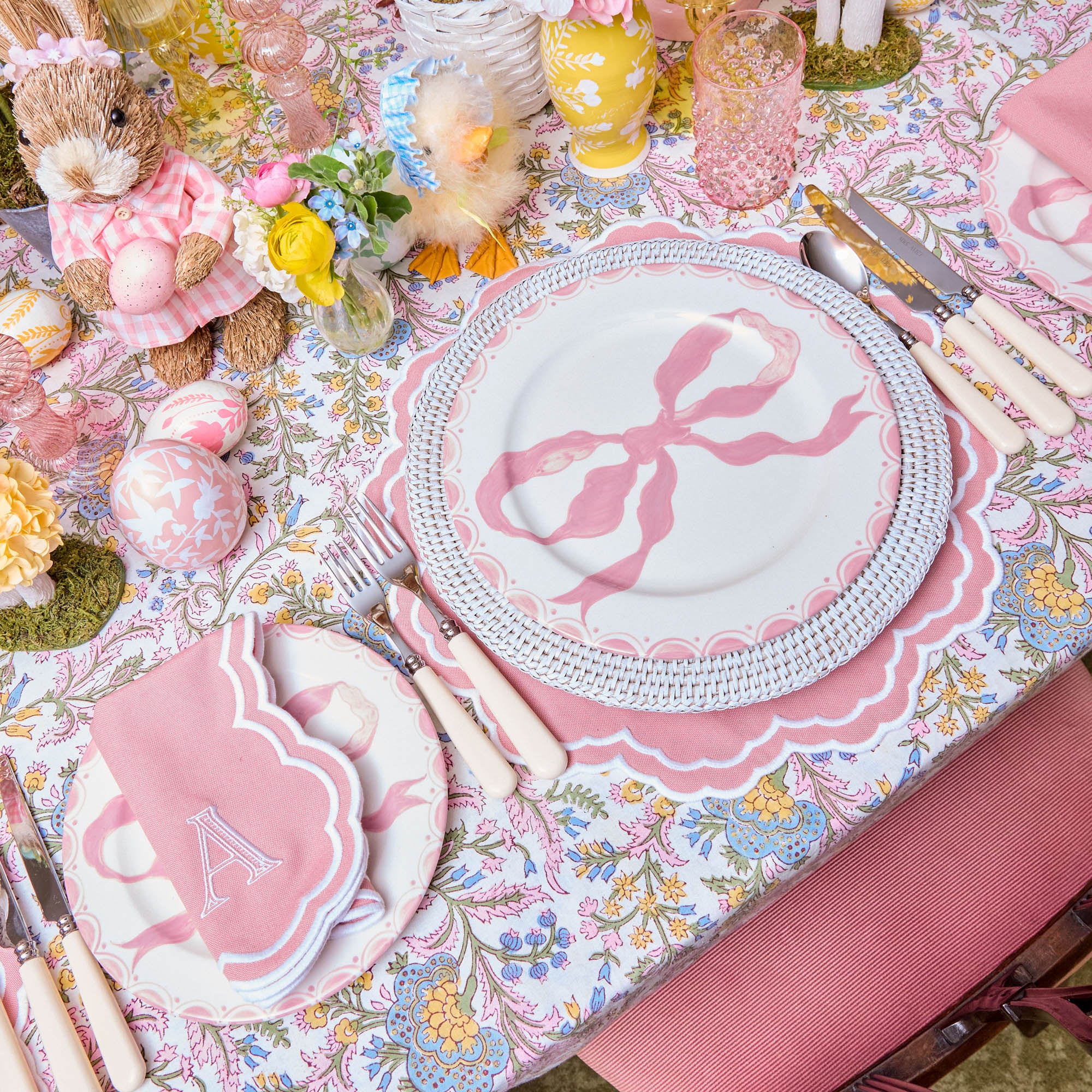 Marilyn Pink Bow Dinner Plates (Set of 4)