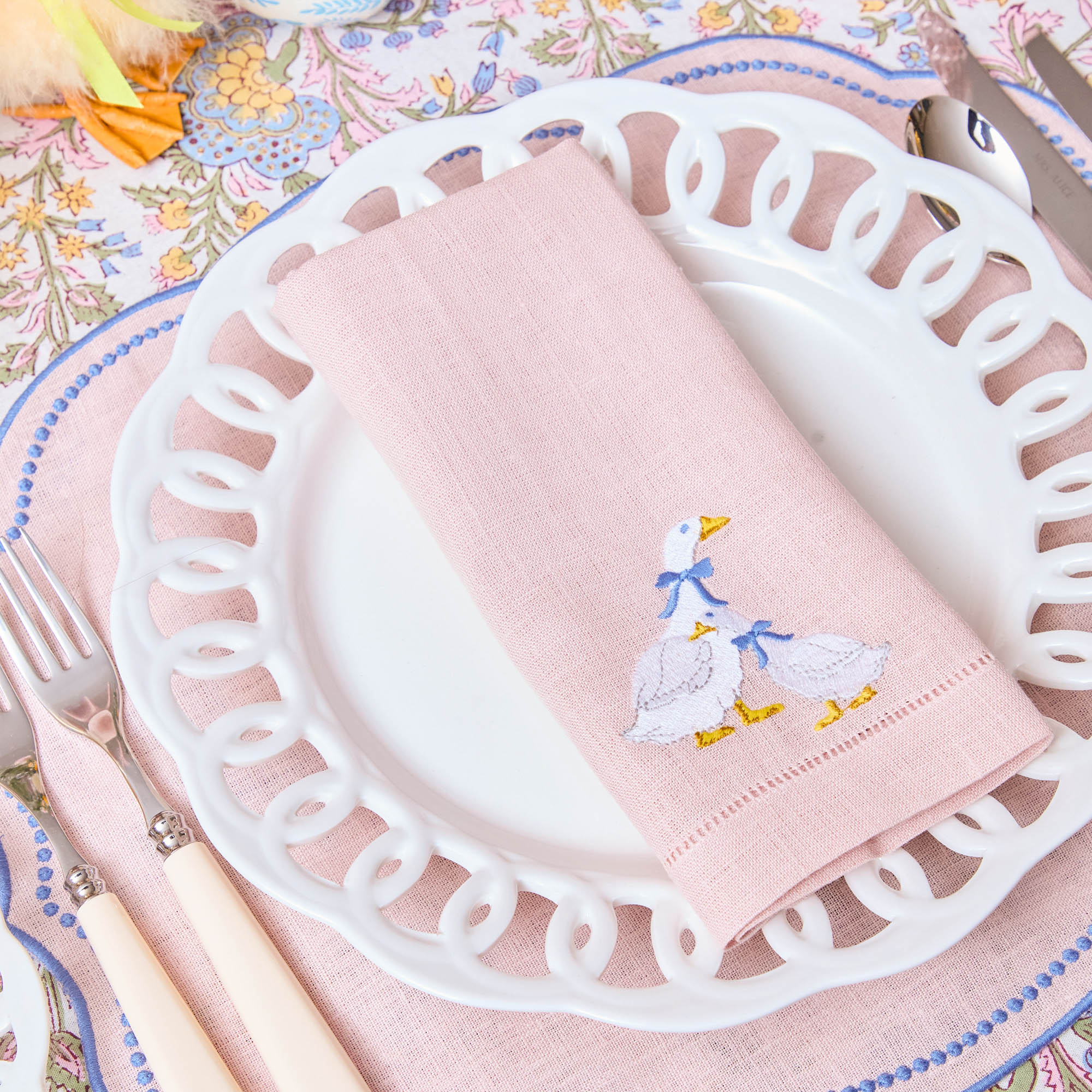 Lucy Goose Pink Linen Napkins (Set of 4)