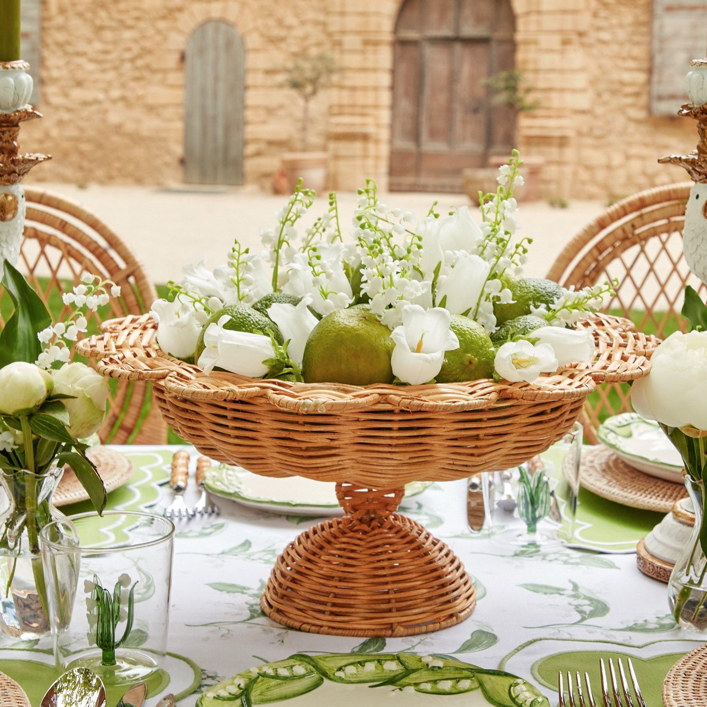 Luciana Rattan Scalloped Bowl - Mrs. Alice