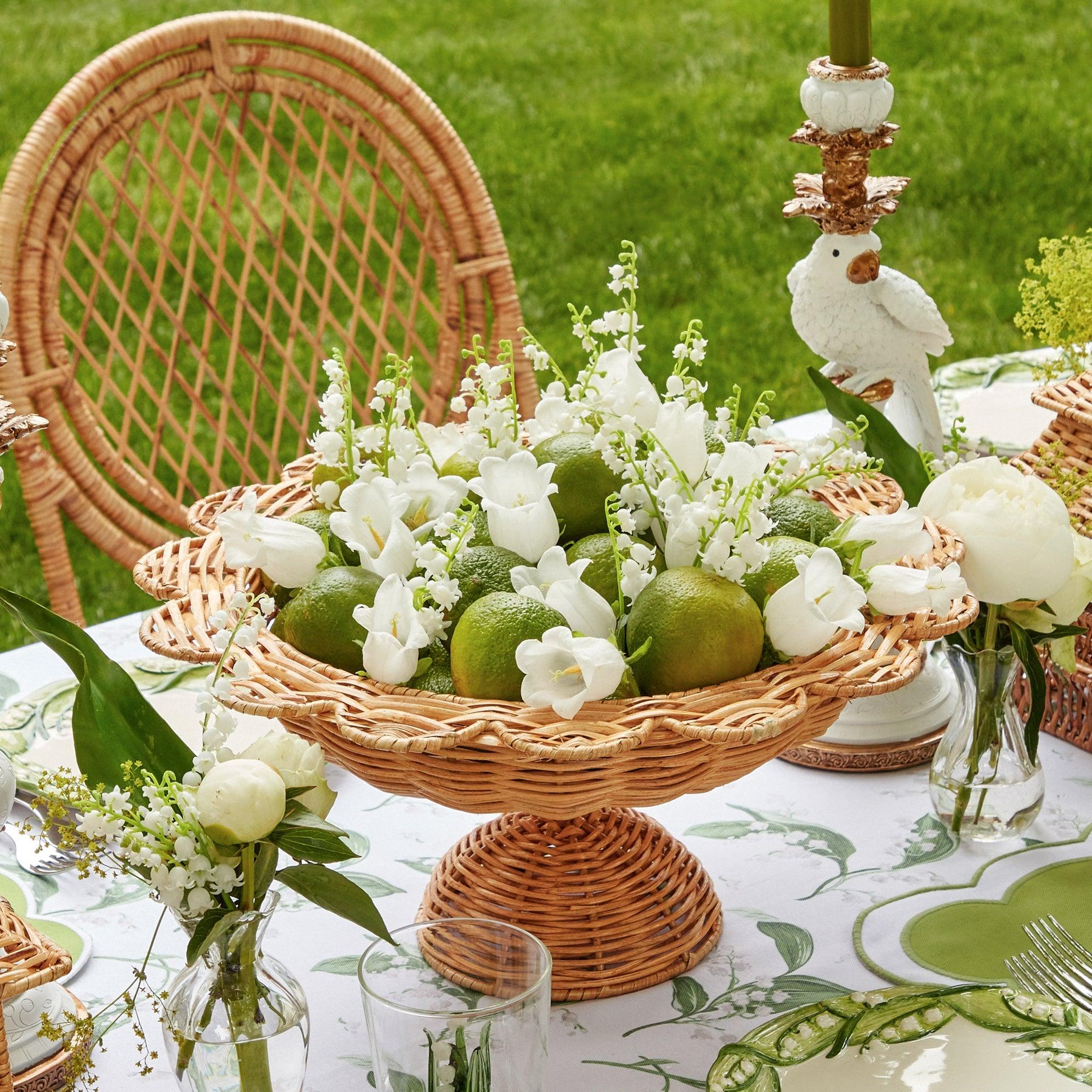 Luciana Rattan Scalloped Bowl - Mrs. Alice